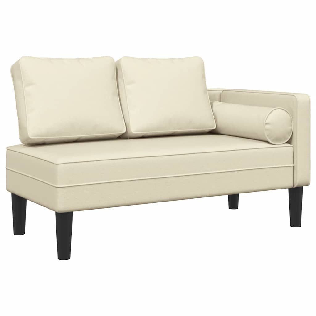 vidaXL Chaiselongue Chaiselongue mit Kissen Creme günstig online kaufen