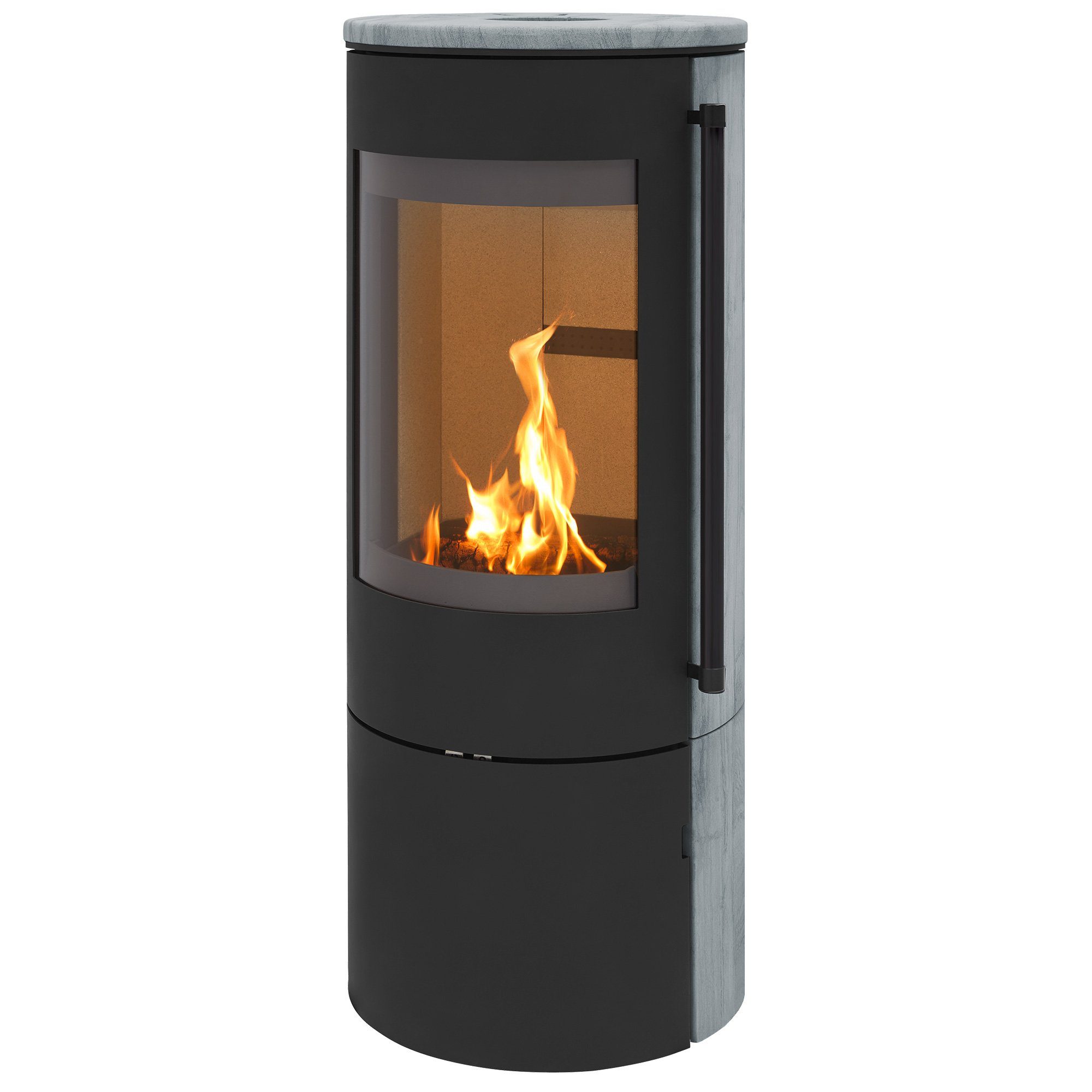 H&M Germany Kaminofen EVO 2.1 Naturstein-schwarz, 7 kW, Zeitbrand