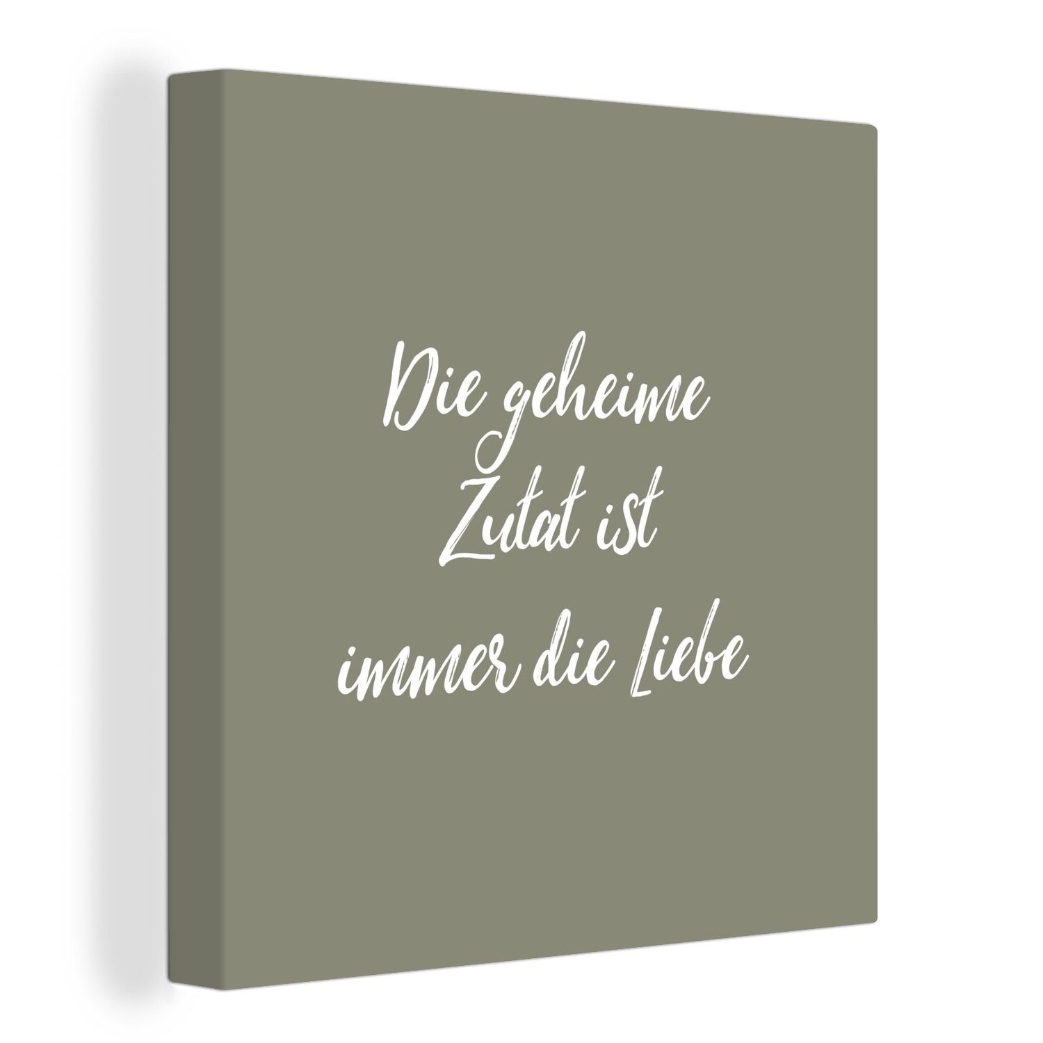 OneMillionCanvasses® Leinwandbild Sprichwörter Zitate Die geheime