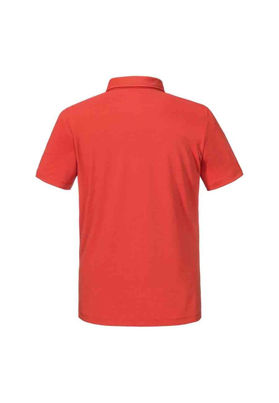 Schöffel Country Poloshirt Poloshirt Kurzarm Herren M Vilan 23461 Schöffel orange-rot