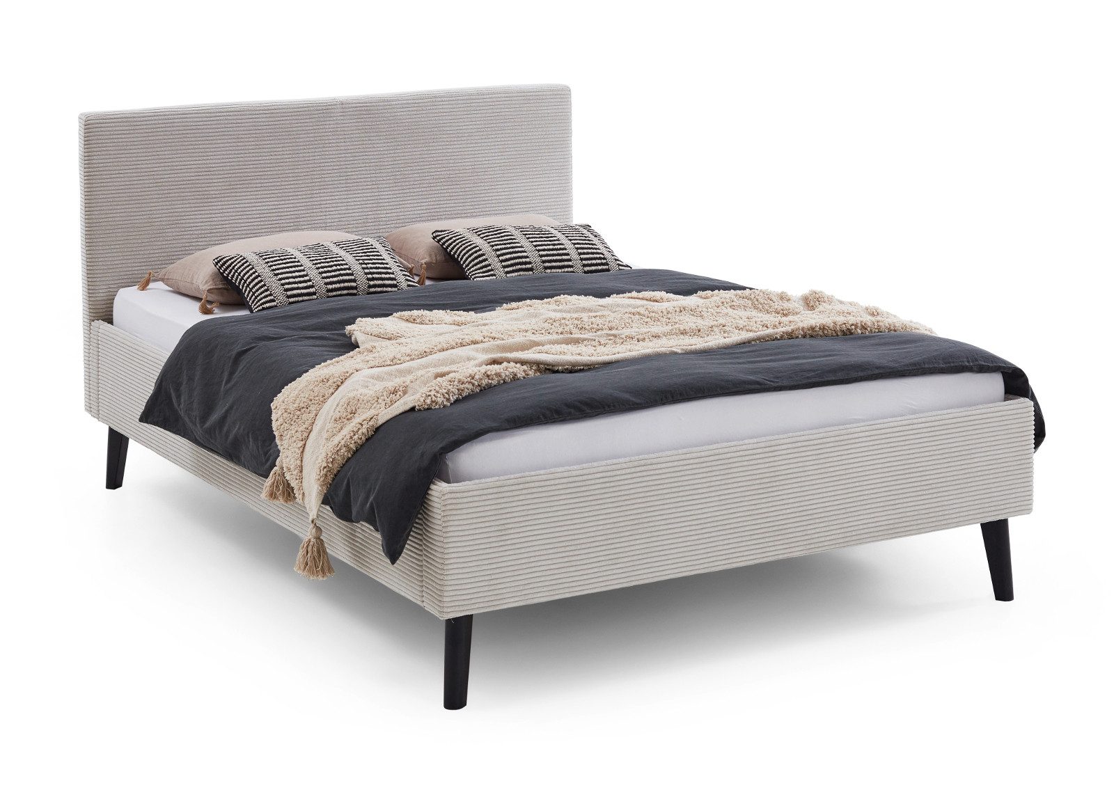 meise.möbel Polsterbett Isola (mit Cordbezug, Einzelbett oder Doppelbett, 140 oder 180 x 200 cm), in 2 Farben