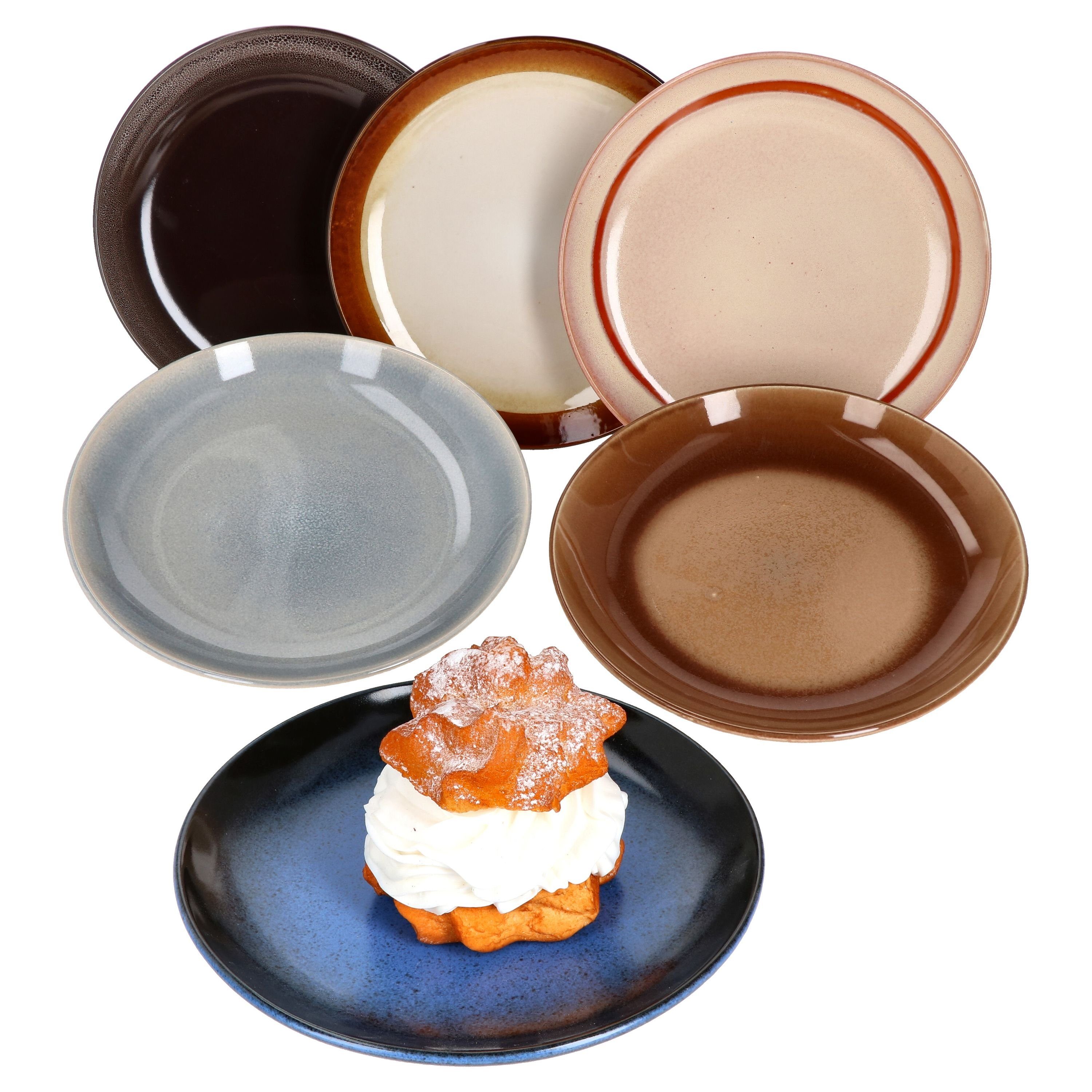 Frühstücksteller 6er Set Dessert- Kuchenteller Earth - 24301902