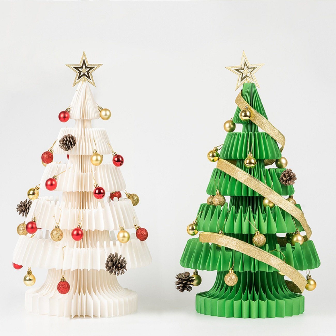 verstauen Künstlicher leicht Waben Struktur paper & Tanne, Weihnachtsbaum Tannenbaum, ih faltbar Design, zu Baum, Pappe Papp Grün