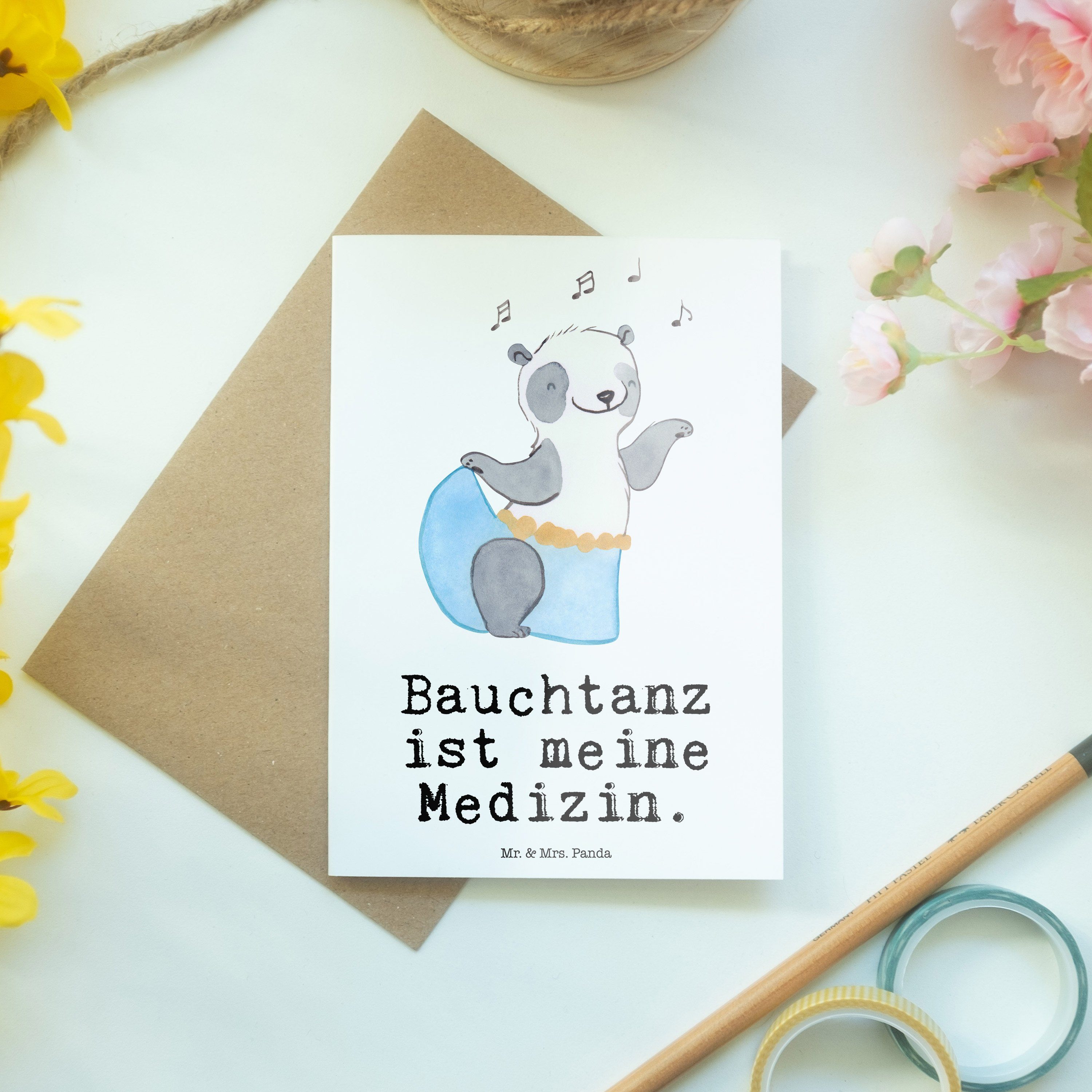 - Mr. Einladungs Hochzeitskarte, Medizin - Panda Weiß Bauchtanz Mrs. & Geschenk, Panda Grußkarte