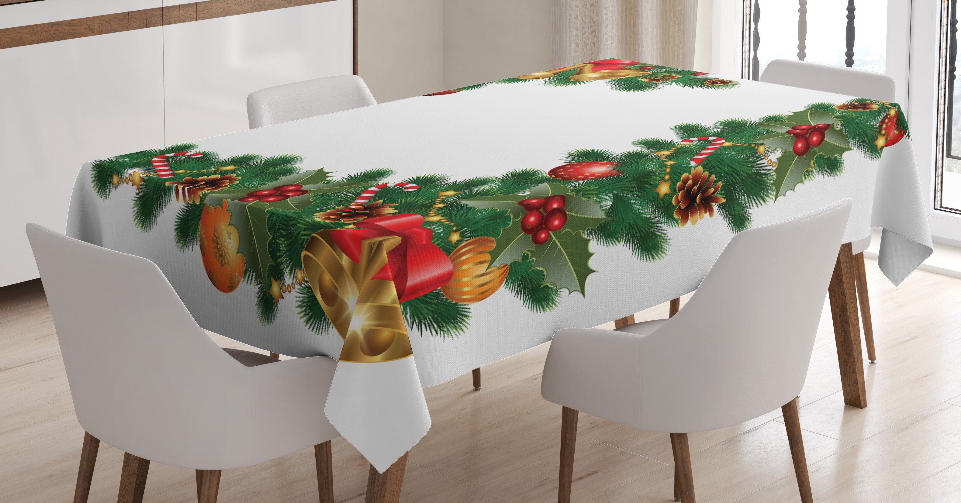 Weihnachten Außen Farbfest mit Waschbar Abakuhaus Farben, Bäume geeignet Klare Bereich den Tischdecke Verzierungen Für