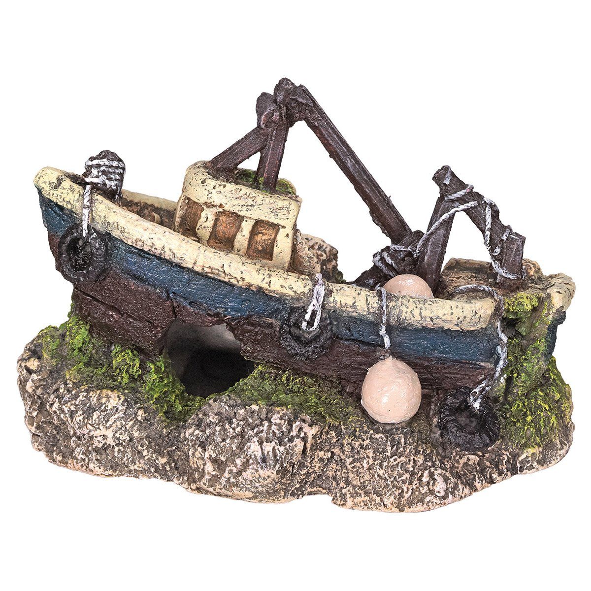 Aquariendeko Aquariendekoration Boot, 13 x 6,7 x 8,7 cm