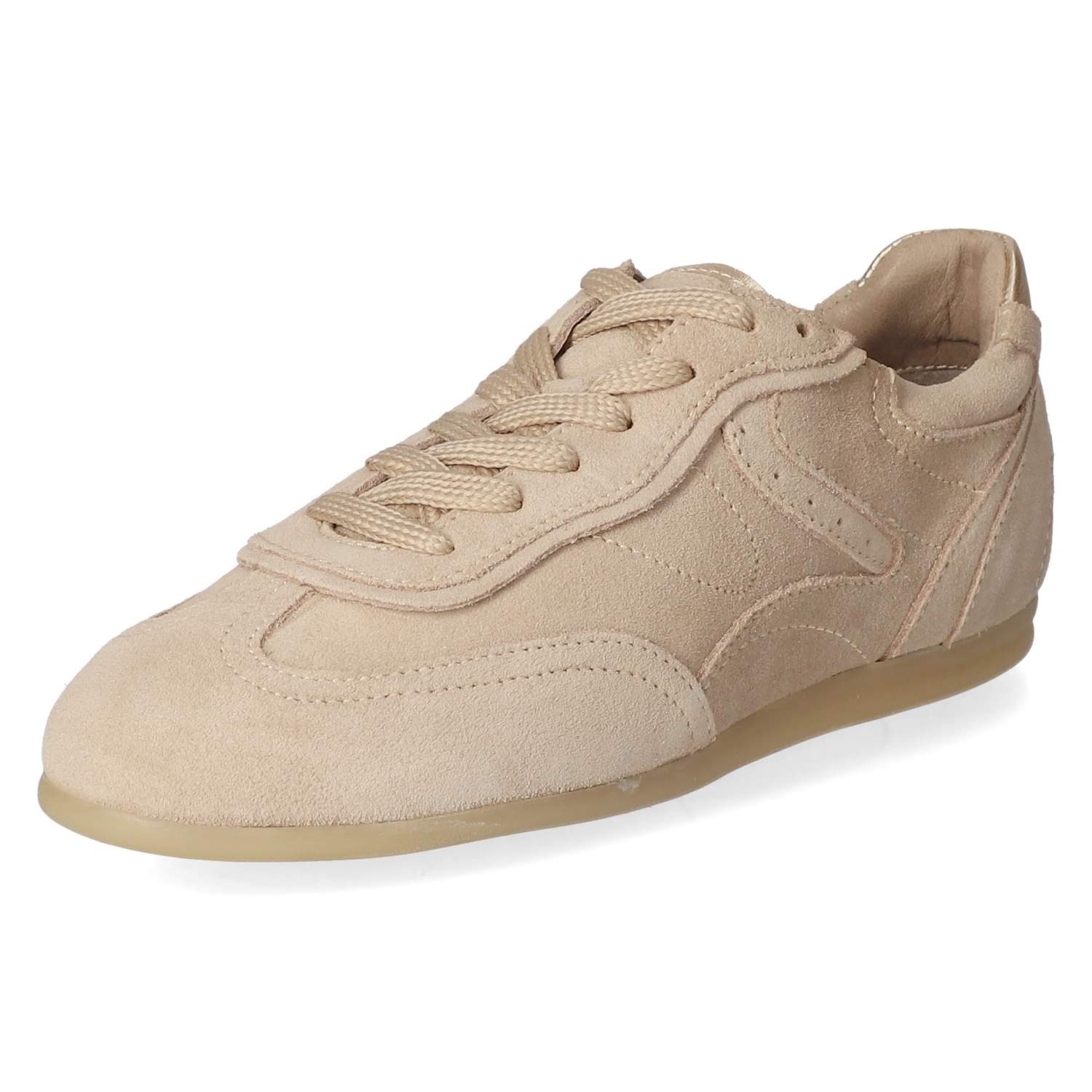 Fräulein Frida Fräulein Frida Vita 02 - Sand Damen Rauleder beige Schnürschuh