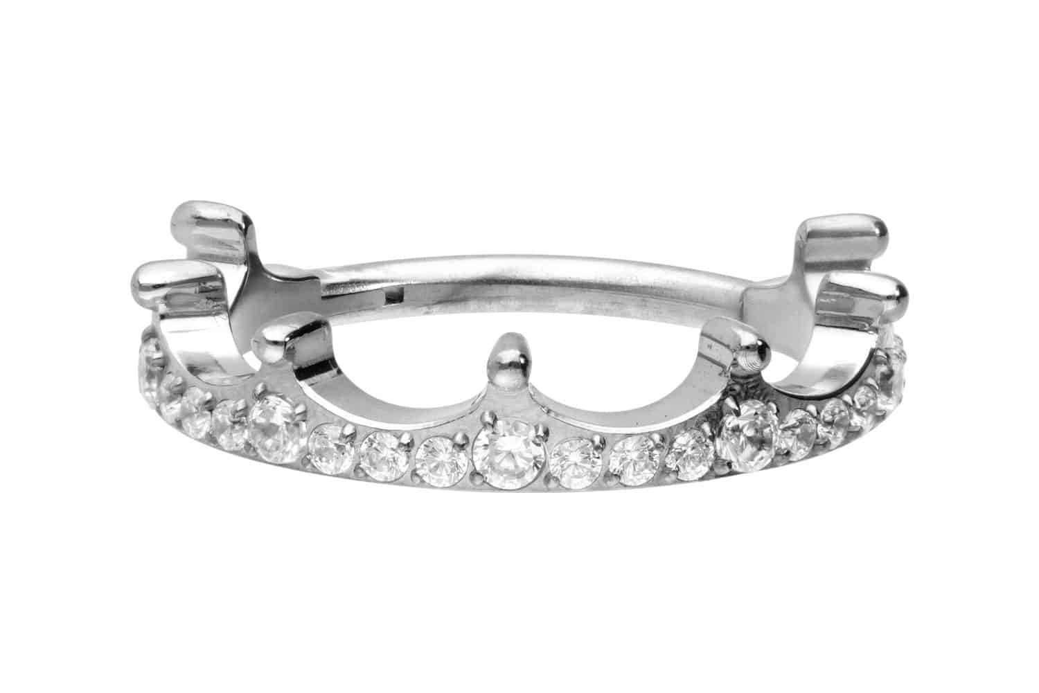 Piercing-Set Titan Segmentring Clicker KRISTALLKRONE