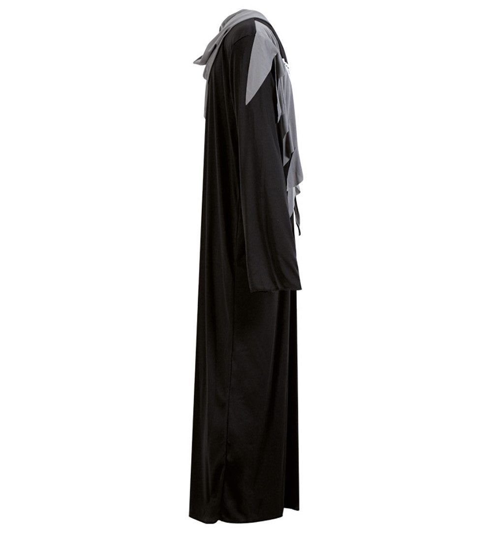 Fries Zombie-Kostüm Skelett Robe mit Kapuze und Maske Halloween Karneval Fasching