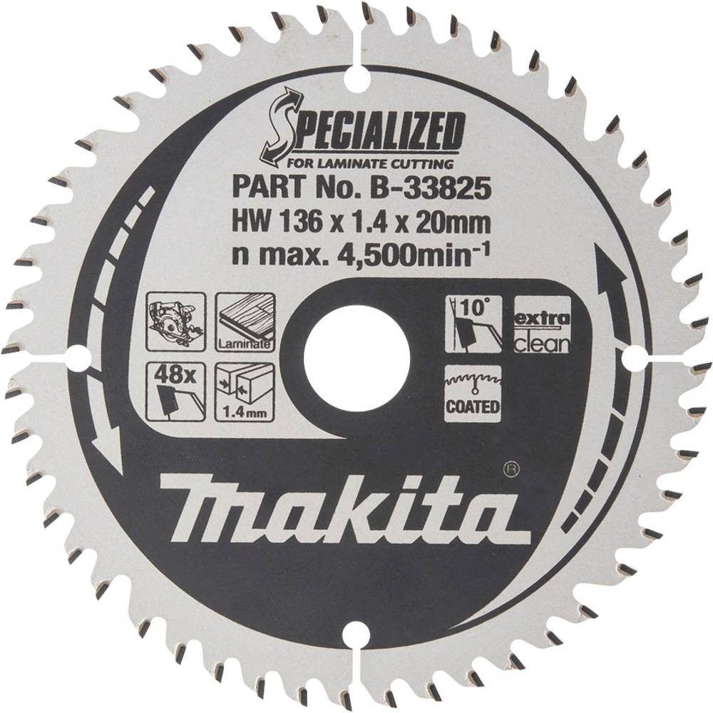 Makita Kreissägeblatt SPECIALIZED Sägeb.136x20x48Z B-33825