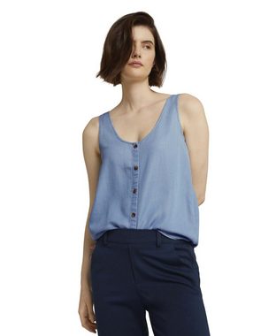 TOM TAILOR T-Shirt tencel top with but