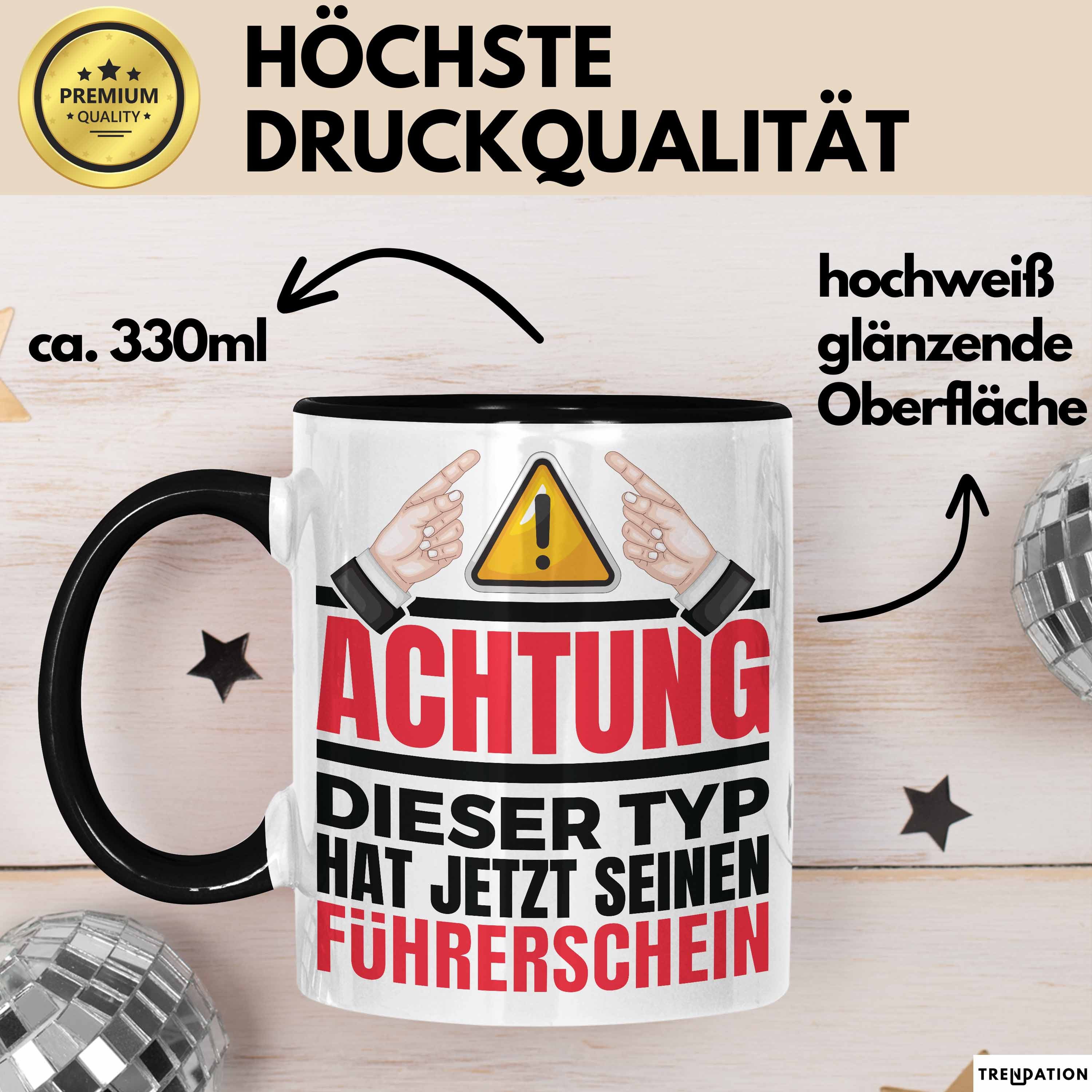 Trendation Tasse Führerschein Bestanden Geschenk Tasse Bestandener Führerschein Achtung