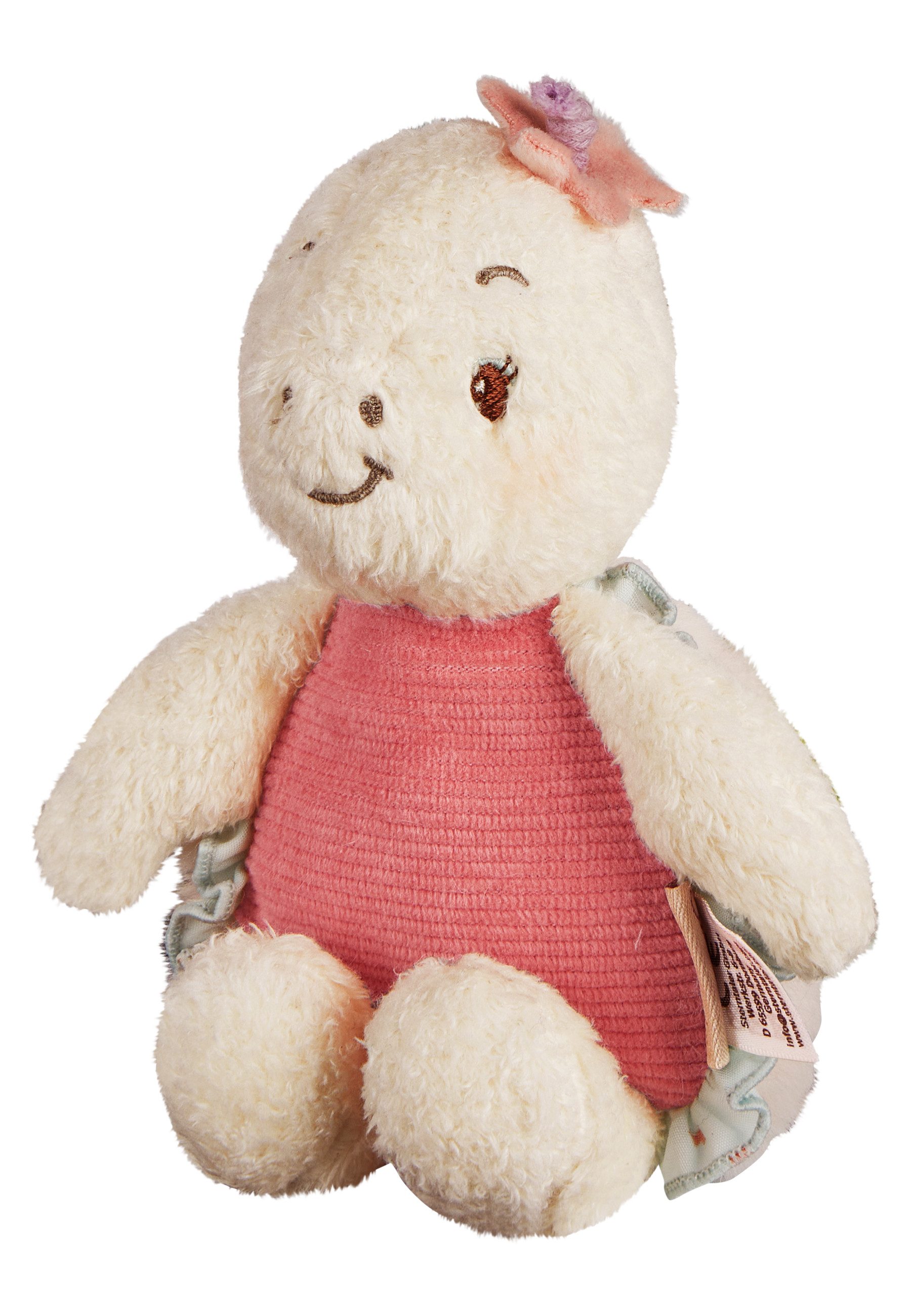 Sterntaler® Kuscheltier Kuscheltier S SCHILDKRÖTE Sally (Einzelartikel, 1-St), aus kuscheligem Stoff, weich wattiert, süße Details, mit Rassel