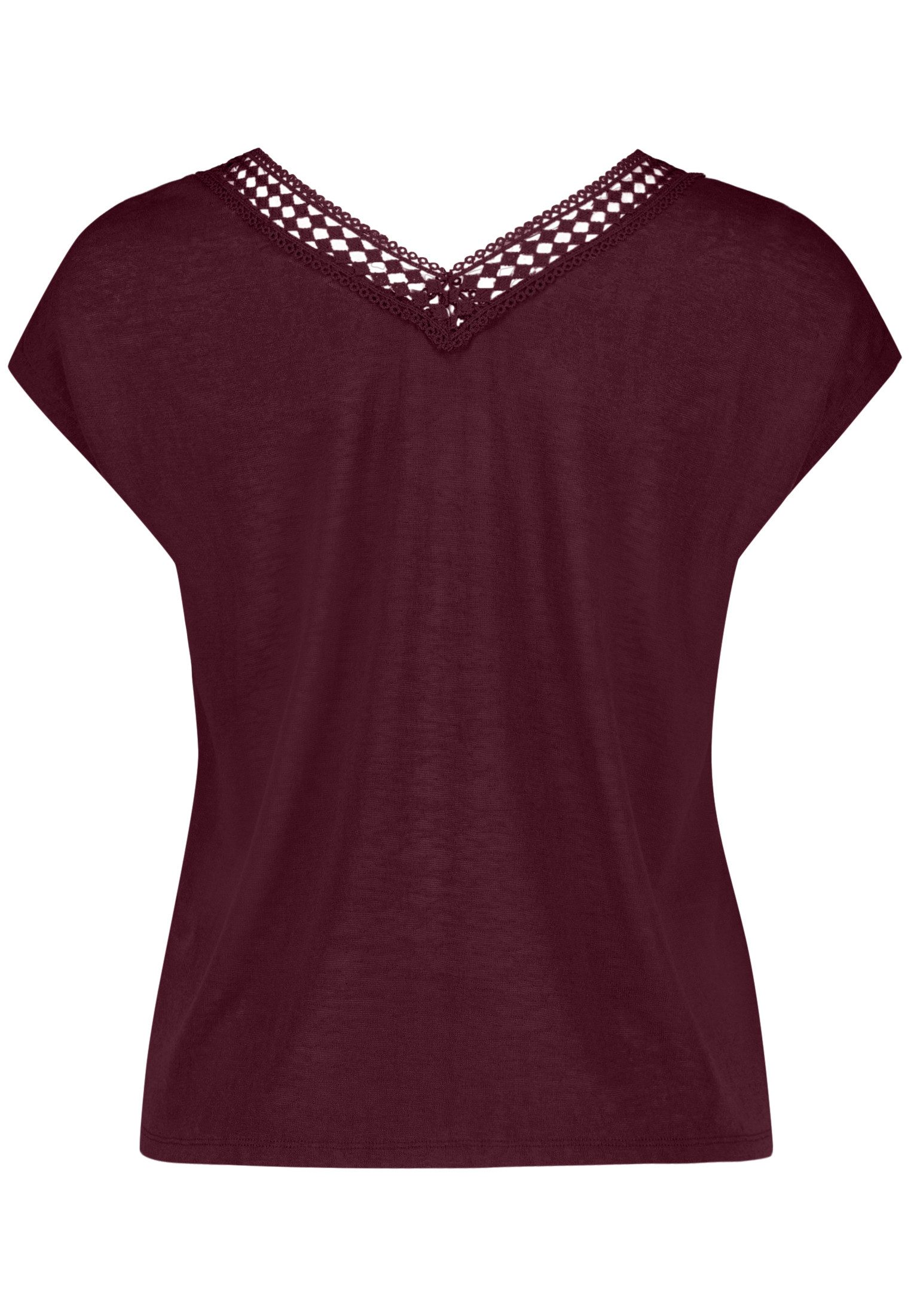 Zero T-Shirt Damen mit V-Ausschnitt (1-tlg) Spitze