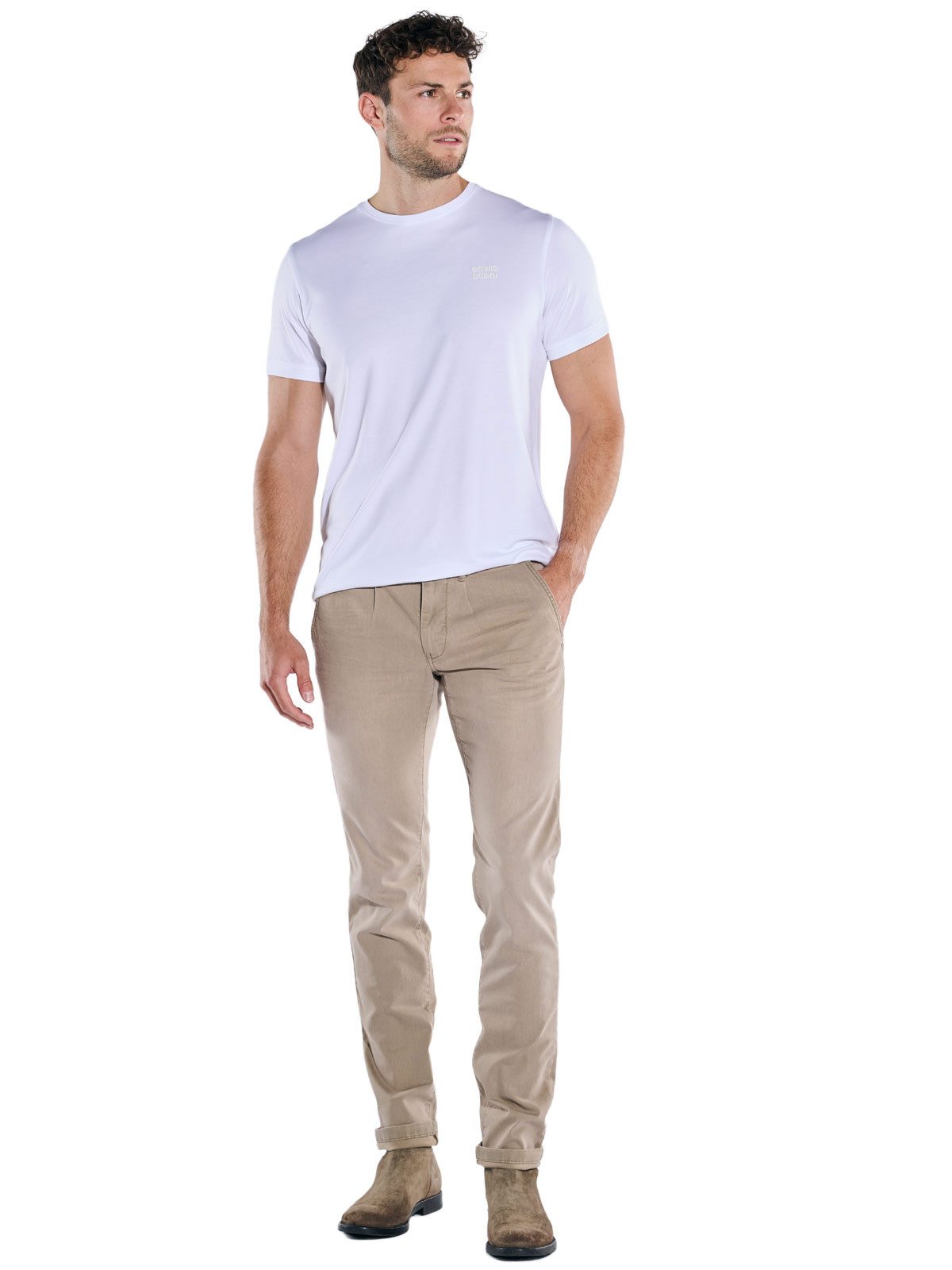 emilio adani Stretch-Jeans Herren Super-Stretch-Jeans slim fit, Beige