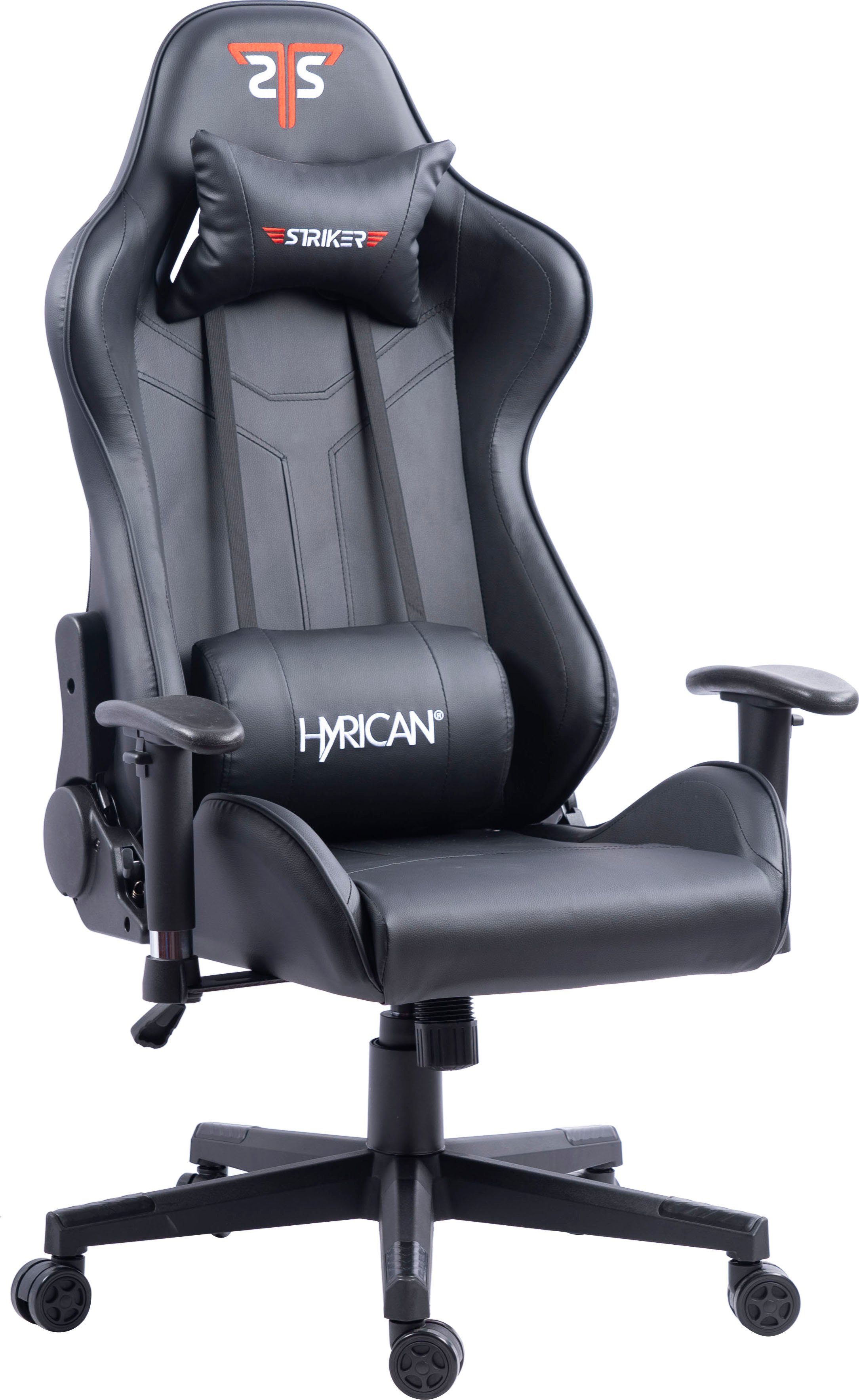Hyrican Gaming-Stuhl Striker Gaming-Stuhl "Copilot" Gamingstuhl + Stuhlunterlage (Set), Bodenschutzmatte 1100x1100x2mm