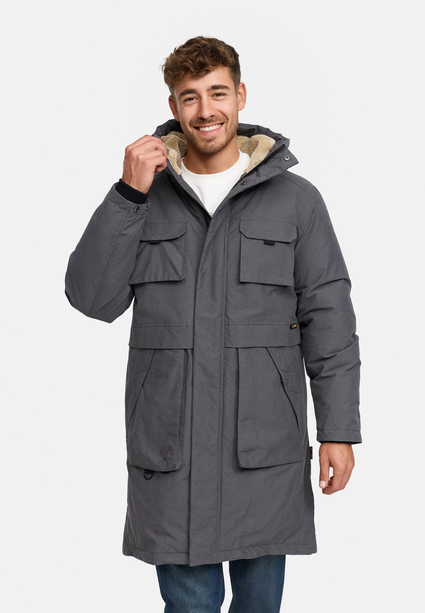 Indicode Parka Herren INKristof Herrenparka Herrenjacke Langer Parka mit wä günstig online kaufen