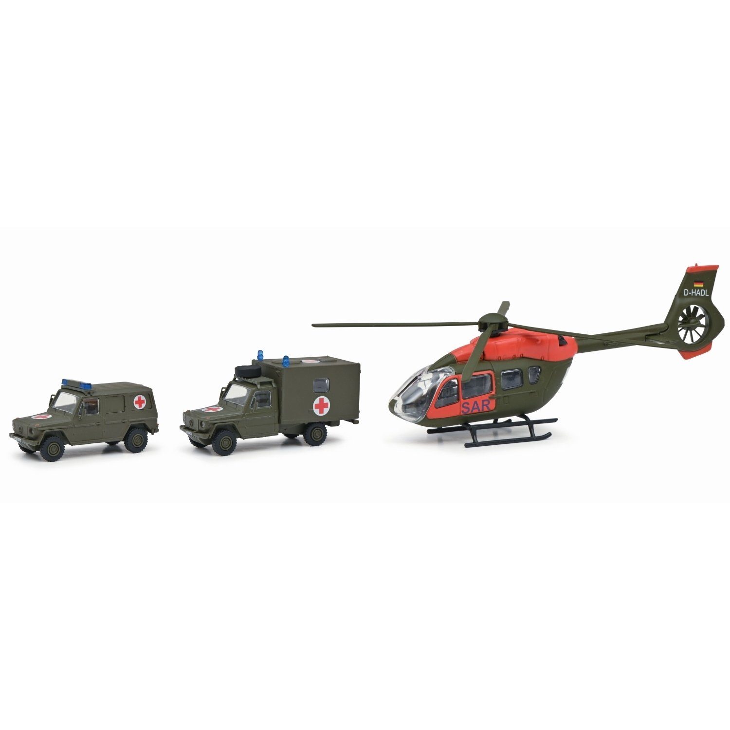 Schuco Modellauto Schuco 452663500 3er Set „Military SAR“ 1:87