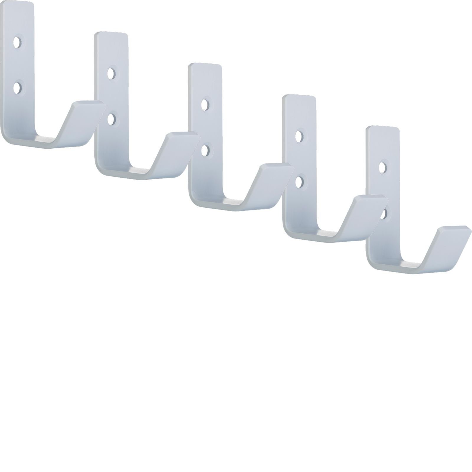 SO-TECH® Kleiderhaken Wandhaken, aus Edelstahl, 60 x 20 x 45 mm, (5-St), kleiner Jackenhaken mit abgerundeten Kanten weiß