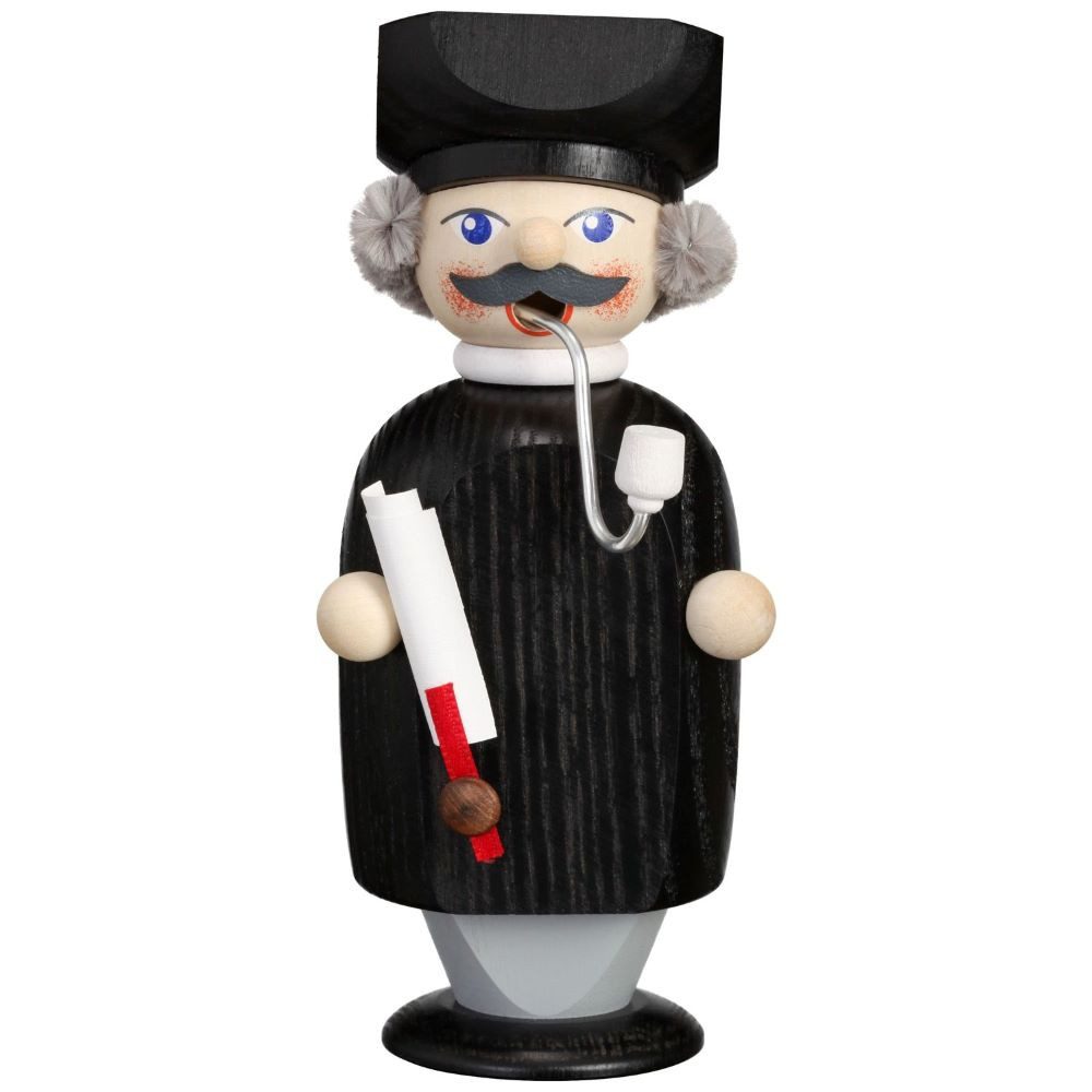 Seiffener Volkskunst Фигурка курильщик Kleine Gesellen -Advokat, 14 cm 12268- aus dem Erzgebirge