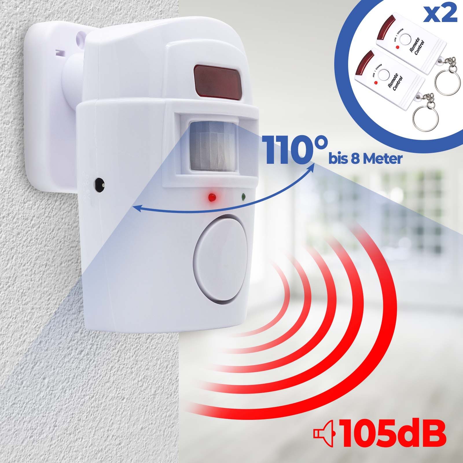 Tür Alarm Anlage Sicherheit System Bewegung Melder Sensor Funk 105 dB Alarmsirene