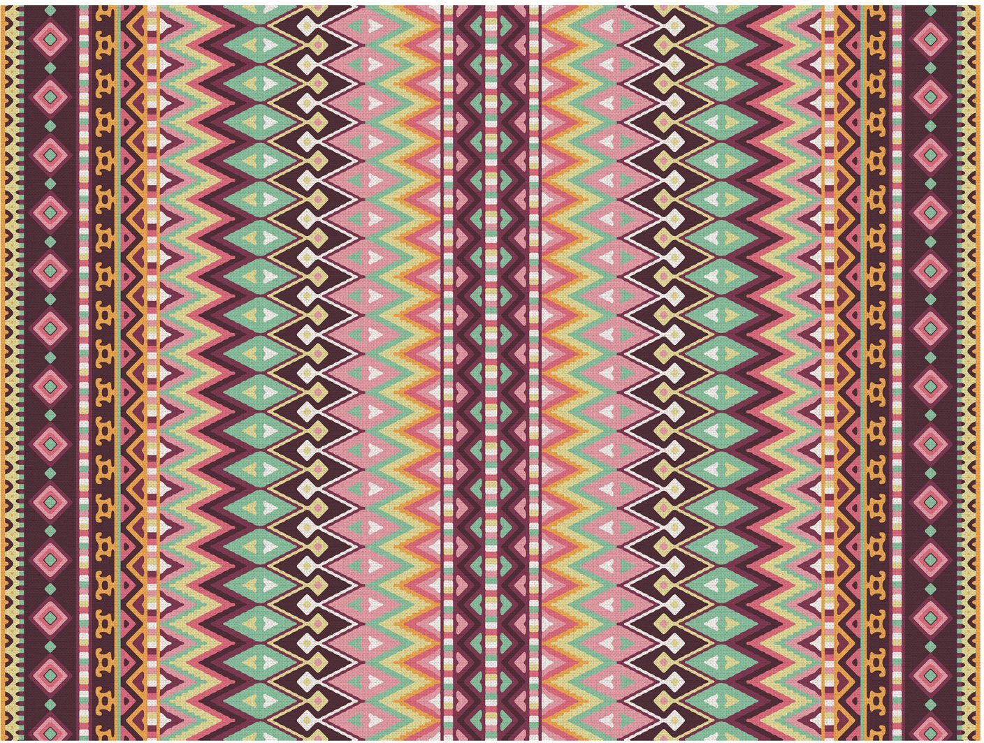 bunt/pink Ethnodesign für und Platzset, Außenbereich, wasserabweisend, 4-St), (Set, Matteo, den Innen- Contento,