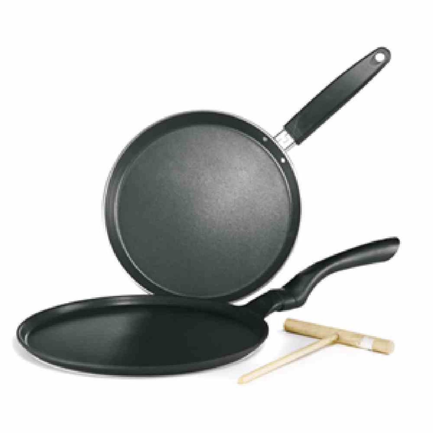 Karl Krüger Bratpfanne Crêpes-Pfanne "Delta" 28 cm Aluguss, ohne Deckel, Aluguss | Crepepfannen