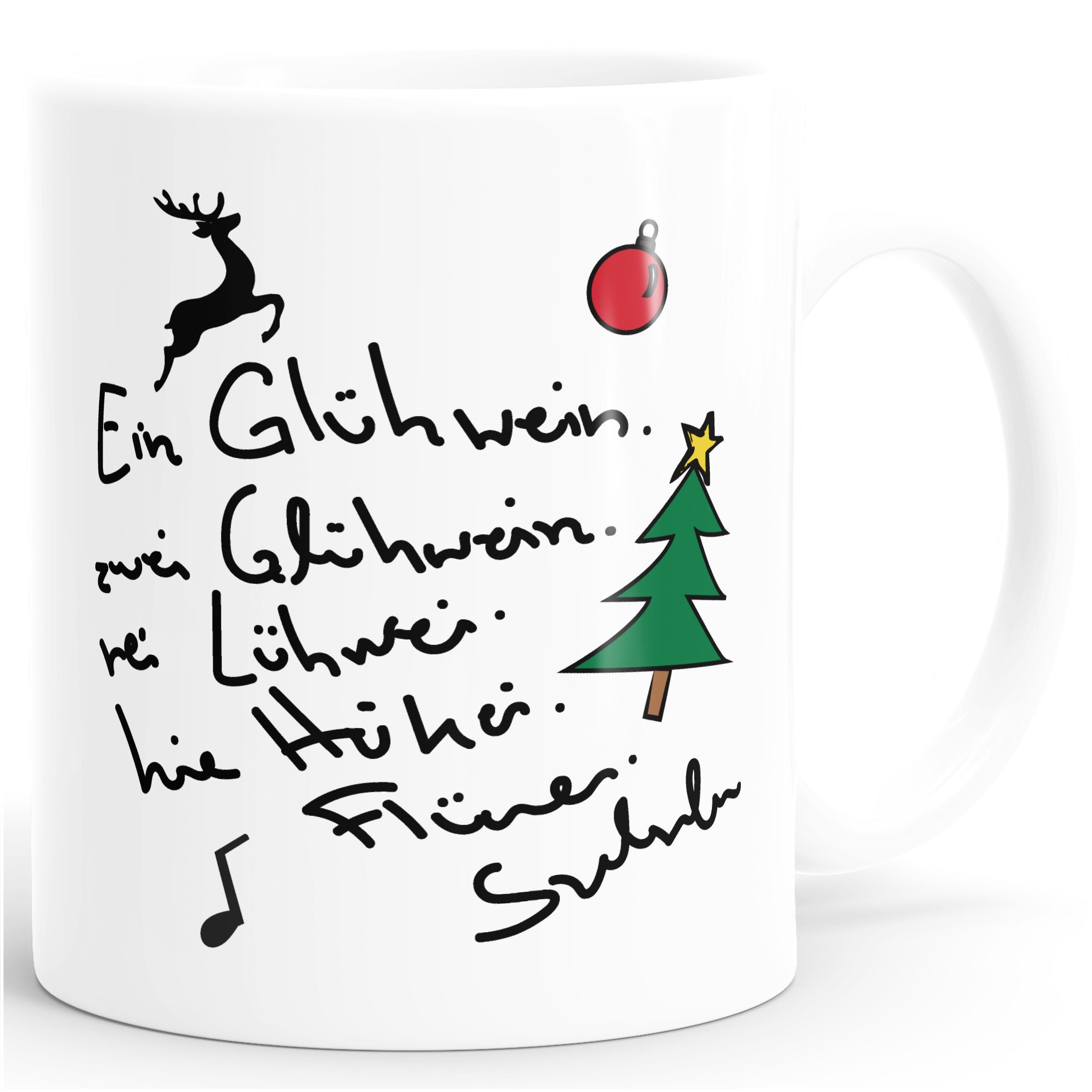 MoonWorks Tasse Kaffee-Tasse Ein Glühwein swei Glühwein-Tasse Weihnachten MoonWorks®, Keramik