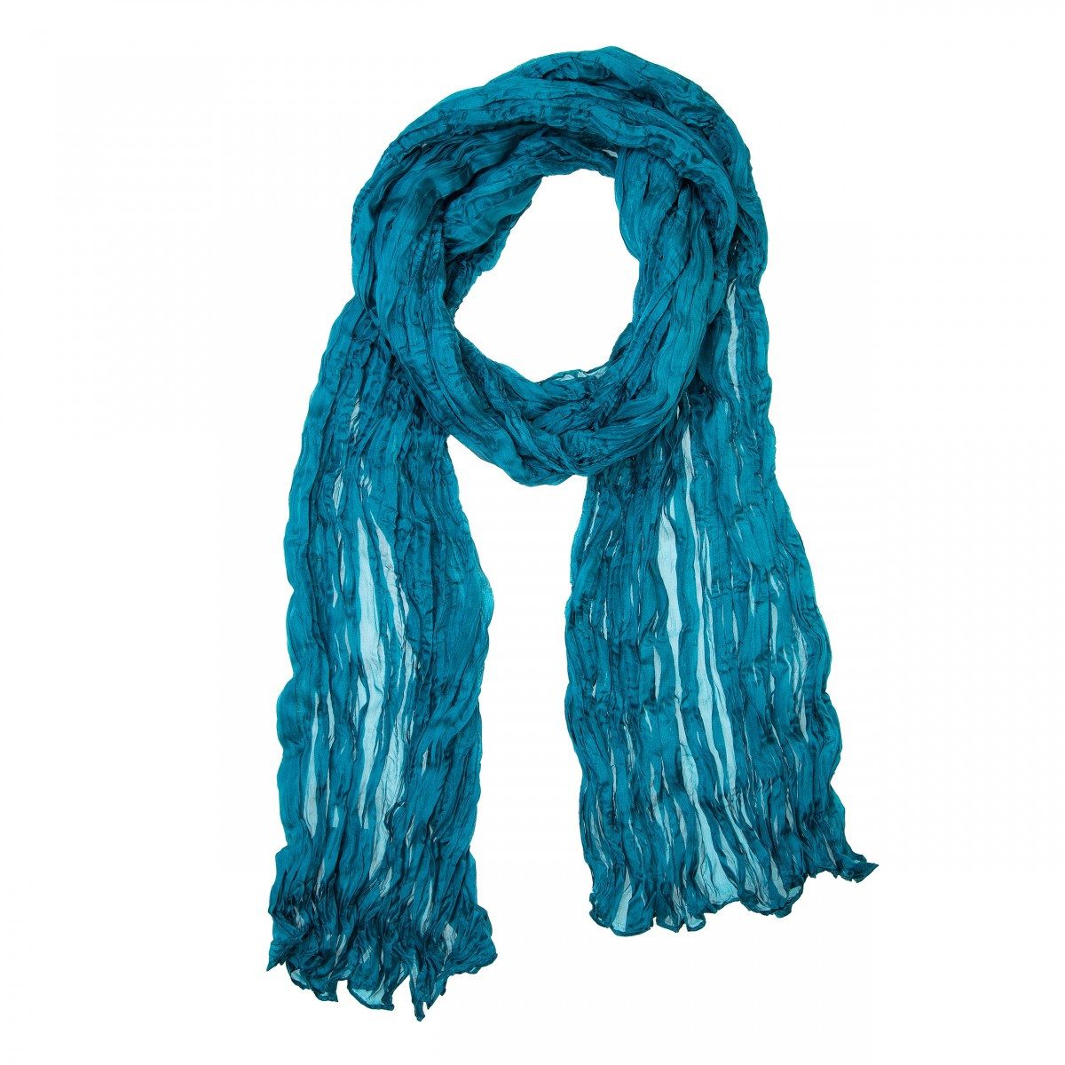 Silkroad Seidenschal Knitterschal Halstuch Schal Crashschal einfarbig