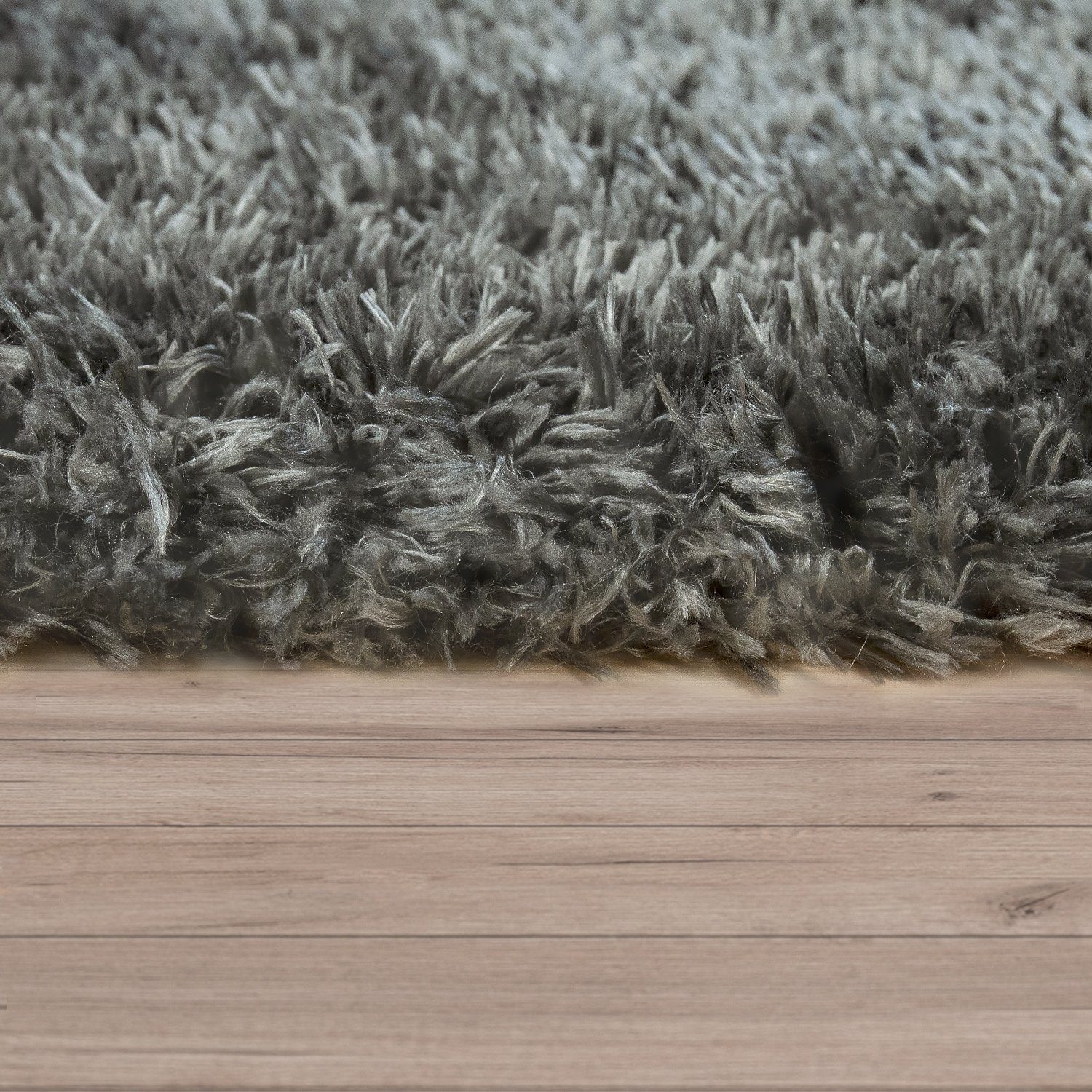 Hochflor Flokati Shaggy Waschbarer Grau, Teppich rechteckig, In Hochflor-Teppich mm 44 Uni TT Home, Höhe: Look