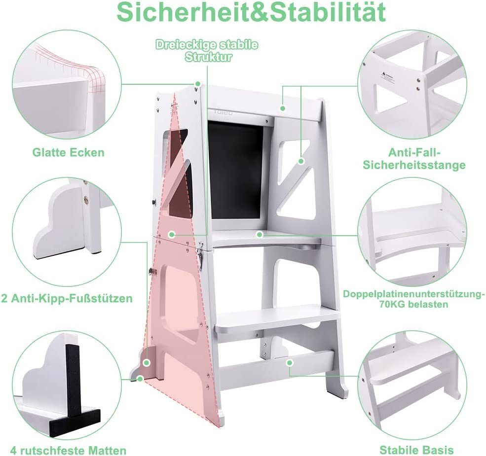 YOLEO Kinderstuhl 2 in 1 Lernturm günstig online kaufen