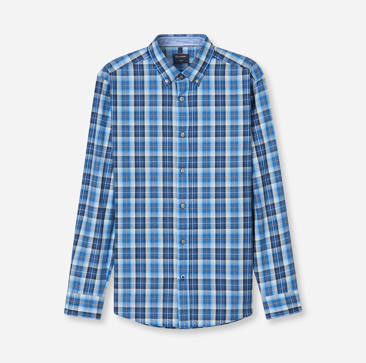 OLYMP Langarmhemd Freizeithemd, regular fit, Button-down-Kragen
