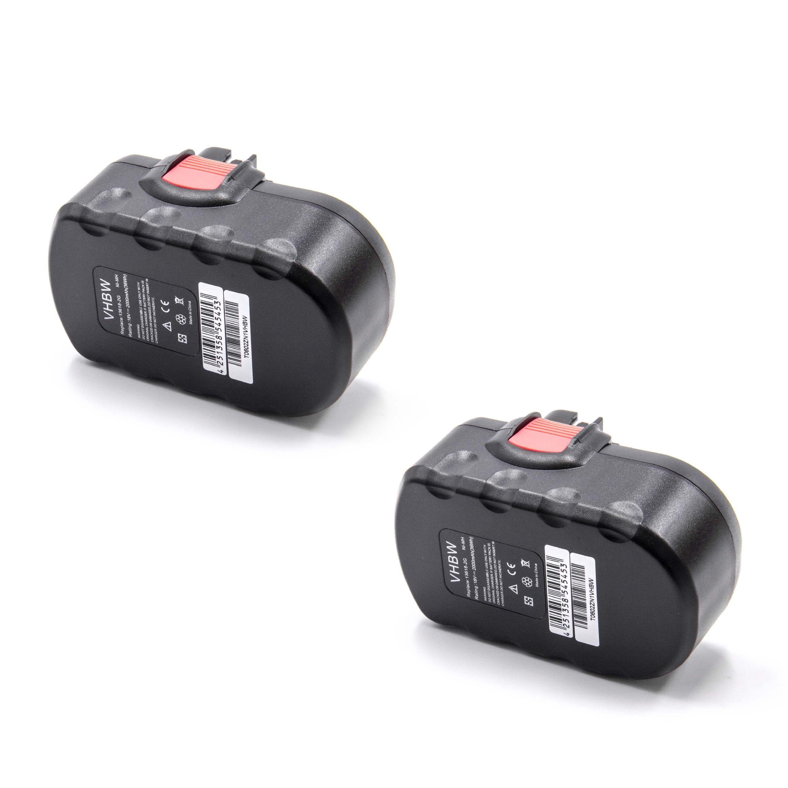 vhbw Ersatz für Bosch 2 607 335 266, 2 607 335 278, 2 607 335 536, 2 607 Akku 2000 mAh