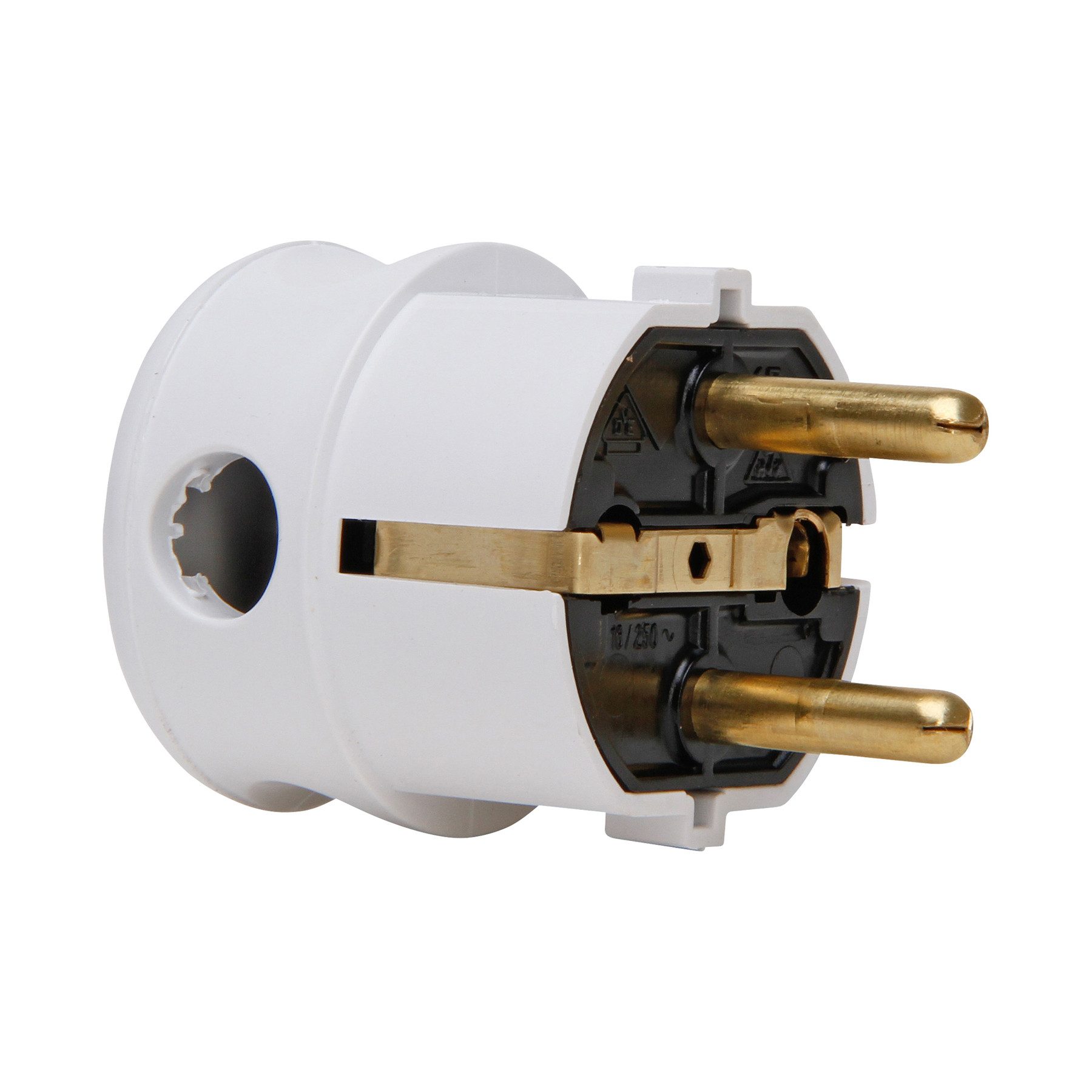 Kopp Schuko-Stecker KOPP Schutzkontakt-Winkelstecker 178502007, arktisweiß