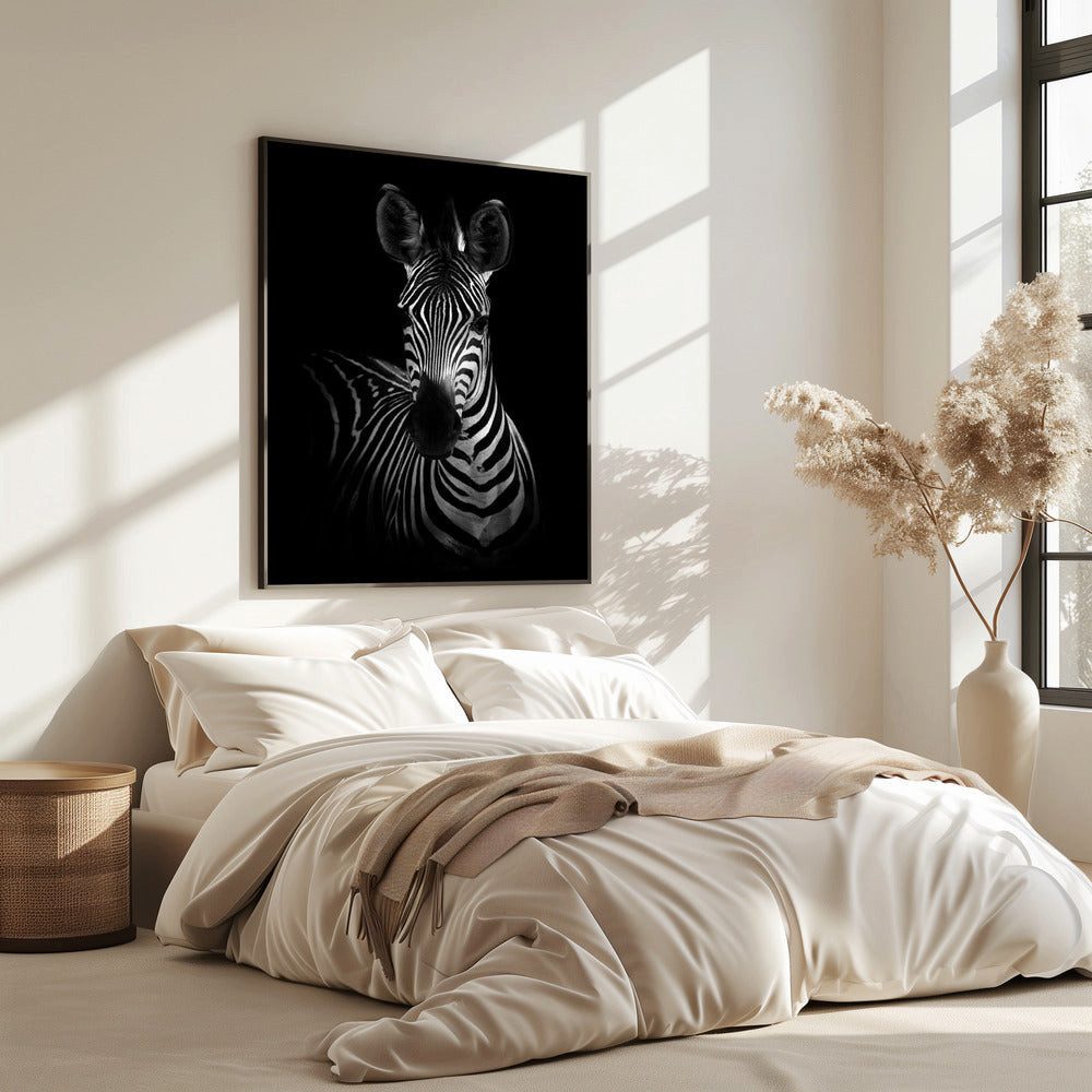 Papermoon Poster "The Zebra" von WildPhotoArt, 250 g/m² Galeriedruck, Mit oder ohne Rahmen, brillante UV-beständige Farben, Made in Germany