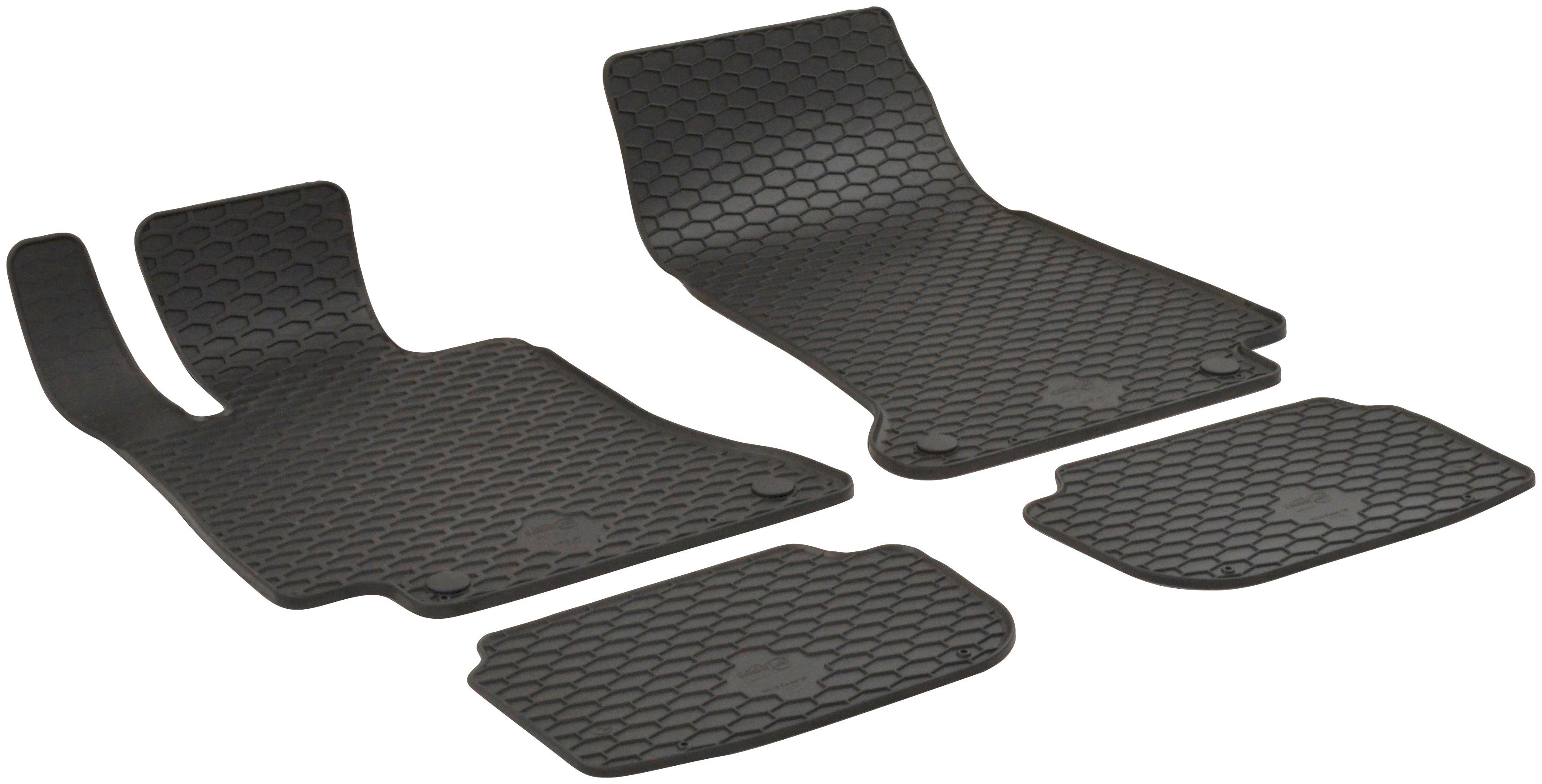 WALSER Passform-Fußmatten (4 St), für Mercedes E-Klasse Coupé, für Mercedes-Benz E-Klasse coupe (C238) 12/2016-Heute
