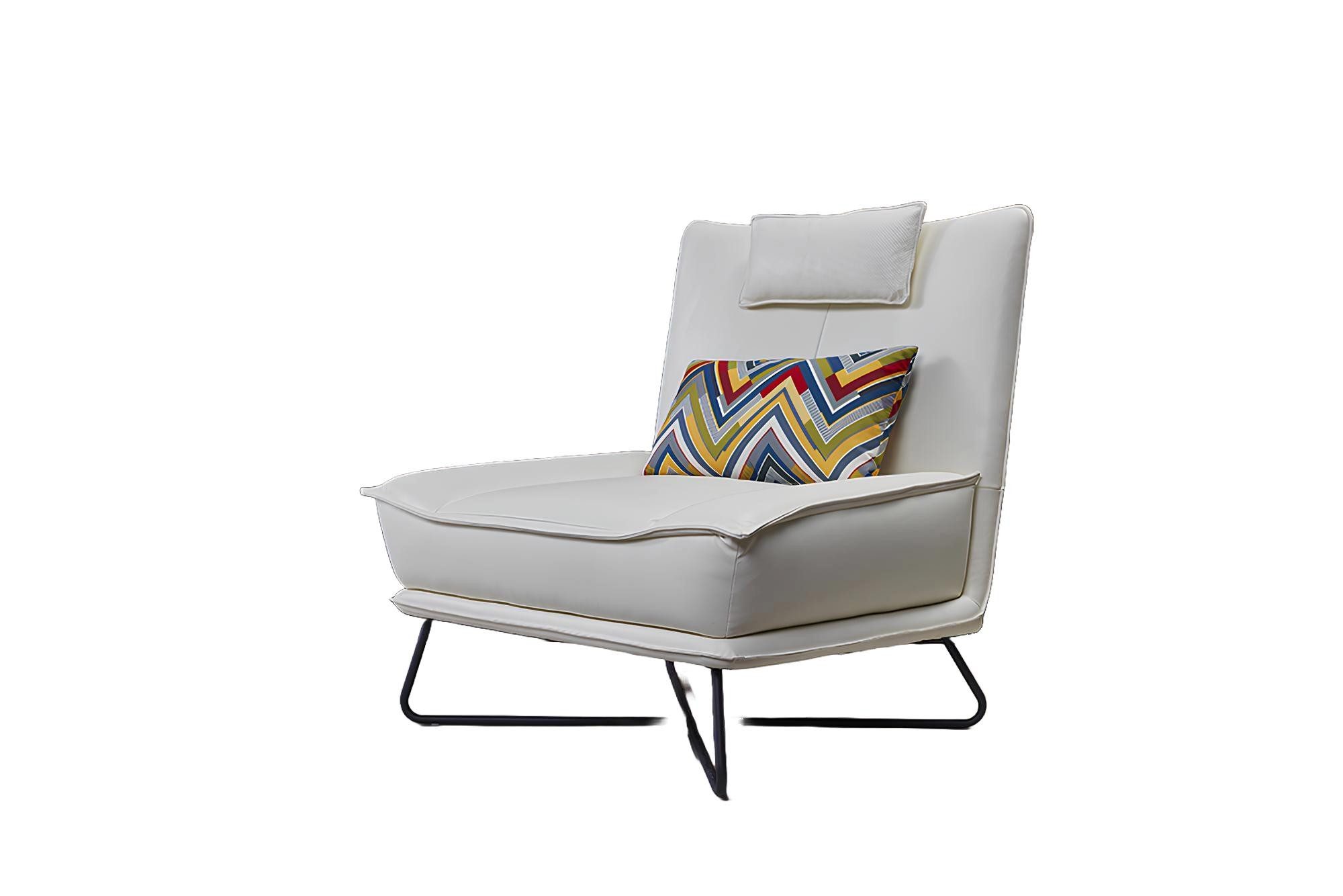 Xlmoebel Sessel Eleganter Lounge Stuhl in Weiß mit komfortablem Polsterdesign (Sessel), Hergestellt in Europa