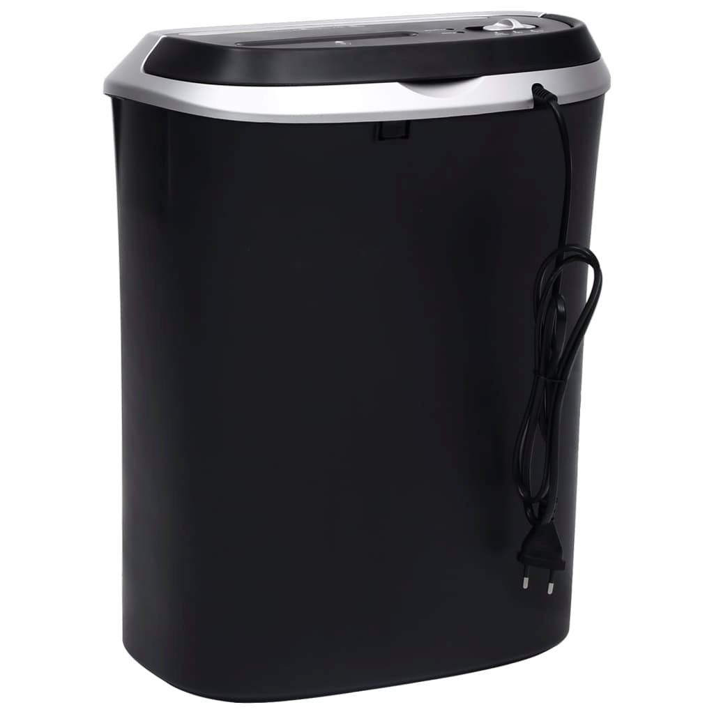 vidaXL Aktenvernichter Aktenvernichter 10 Blatt Kreuzschnitt Schwarz