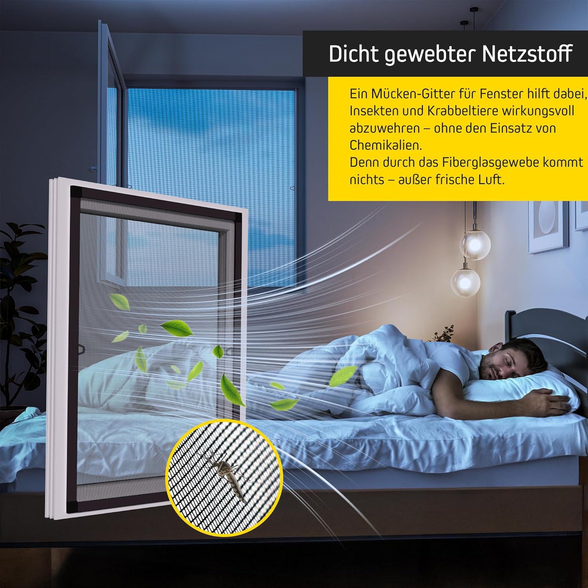 jalousiescout Insektenschutz-Fensterrahmen Fliegengitter Fenster Spannrahmen mit Alurahmen 60x80 fest Braun, (1-St), freie Sicht, luftdurchlässig, zwei Größen, ProtectLine