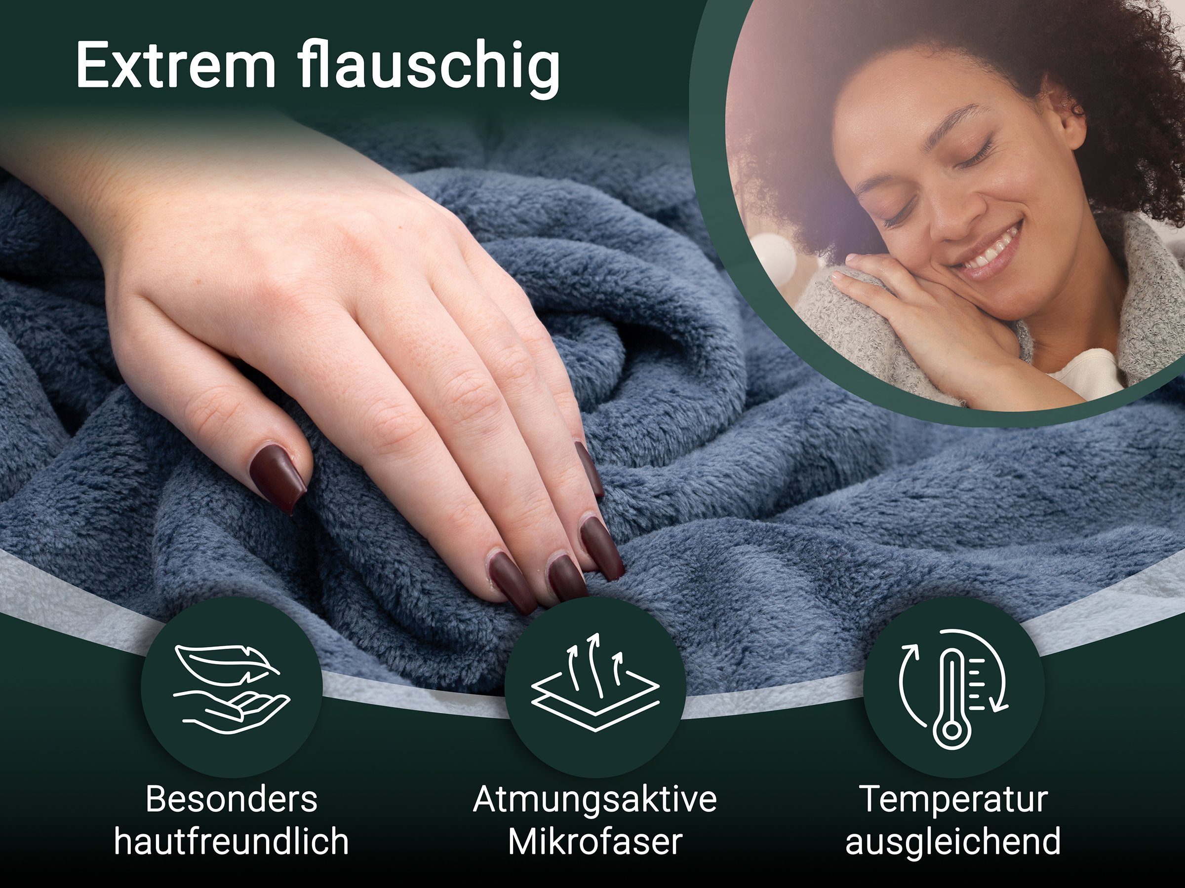 Wohndecke, ZOLLNER, 150 x 200 cm, 100% Polyester, superflauschig, in XXL Größe verfügbar