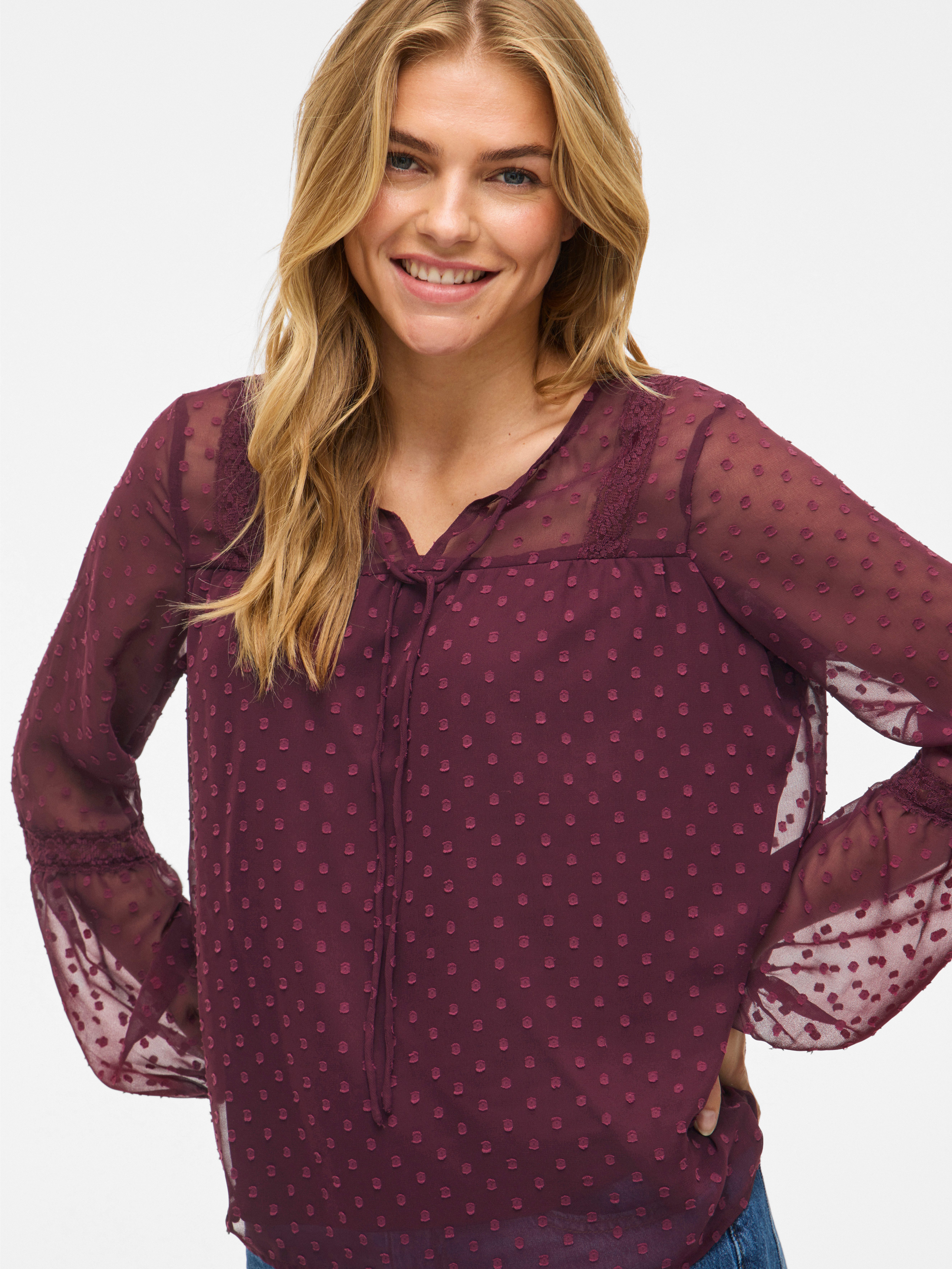 Vila Blusenshirt VIEDEE L/S TOP - günstig online kaufen