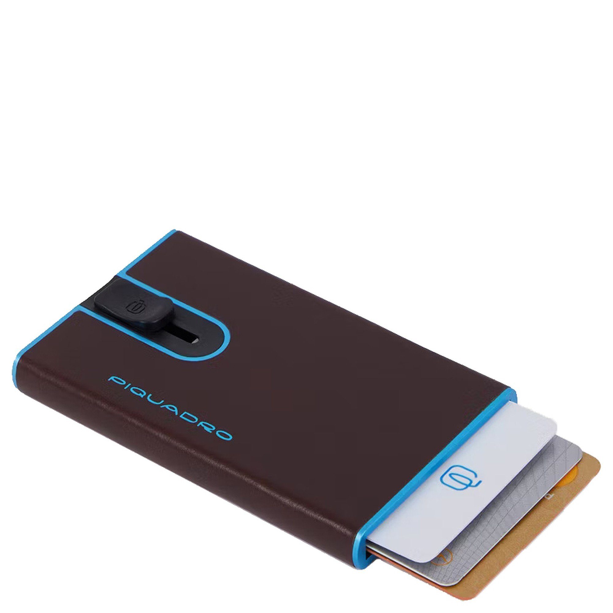 cm 11cc Piquadro Geldbörse RFID Square 10 Kreditkartenetui mahogany - (1-tlg) Blue