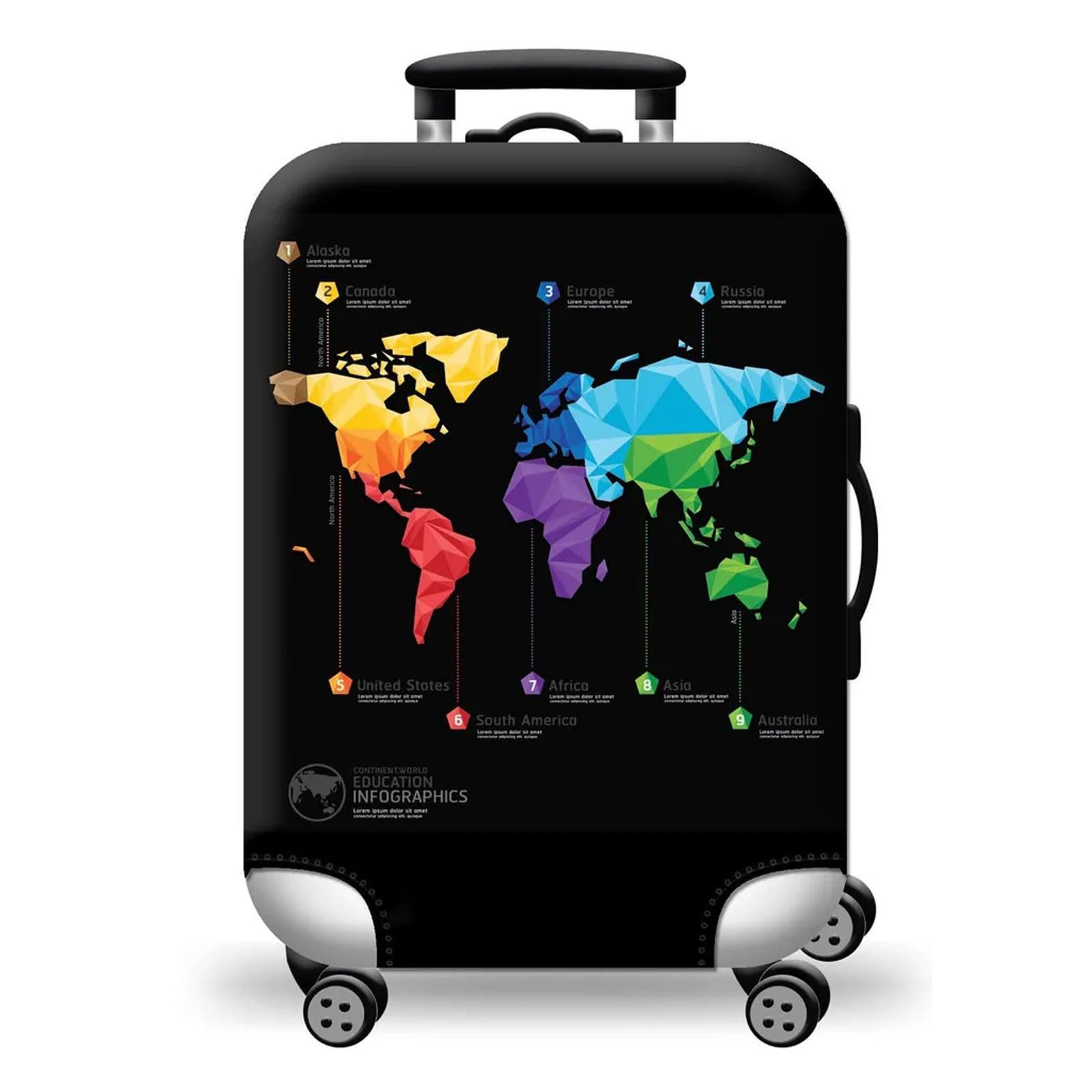 Coonoor Kofferhülle Elastischer Koffer-Schutzbezug, staubdichte Kofferhülle, verdickte Kofferschutzhülle, geeignet für 18–32 Zoll