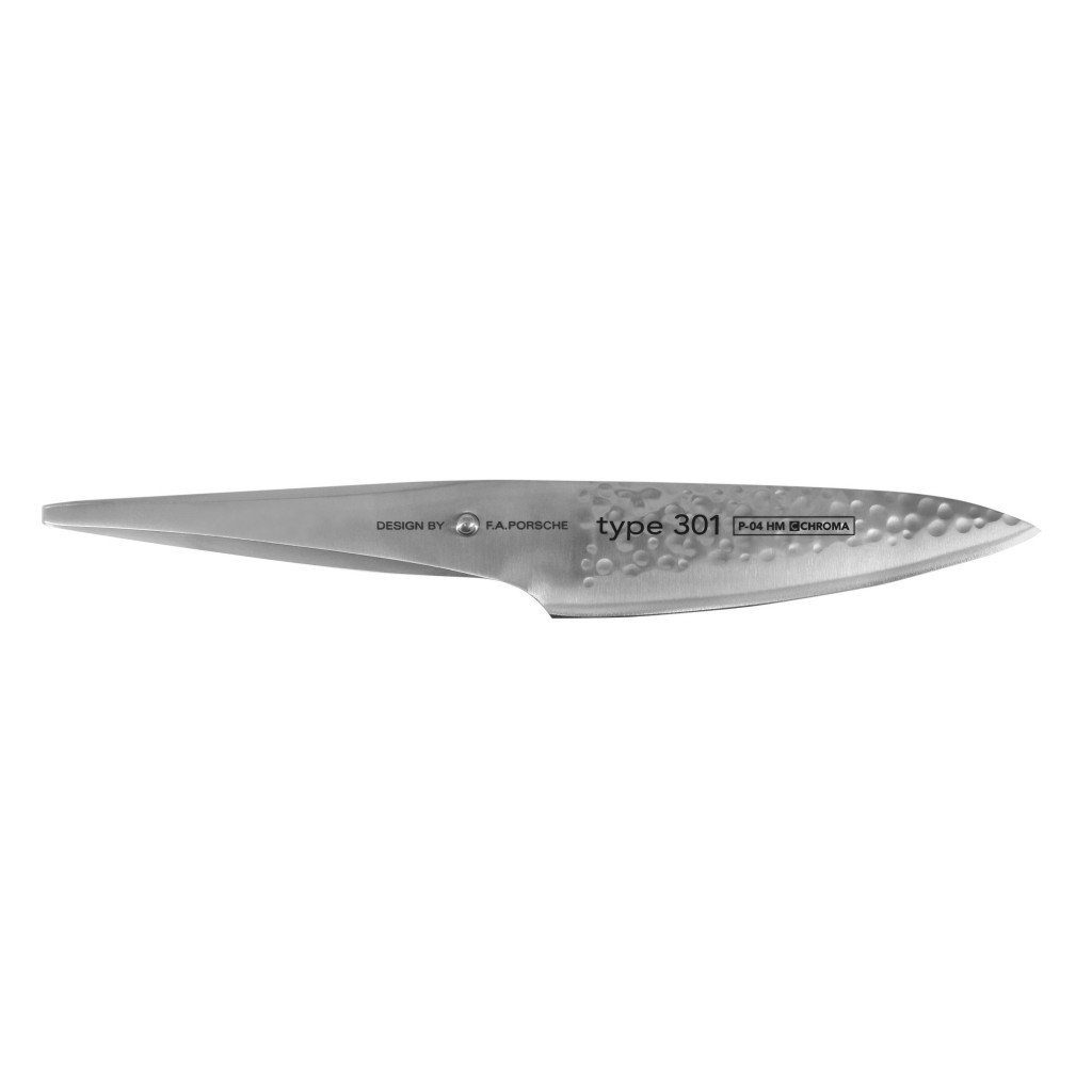CHROMA Kochmesser, P-04 HM Type 301 Traditionelles Kochmesser mit Hammerschlagoptik
