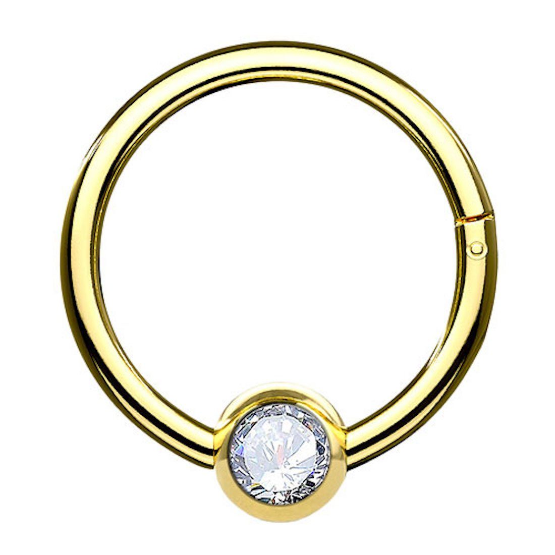 Taffstyle Nasenpiercing Septum Segment Ring Piercing Clicker Scharnier Kristall Kugel Perle, Septum Nasenring Ohrpiercing Ohr Nase Tragus Helix Brust Intim