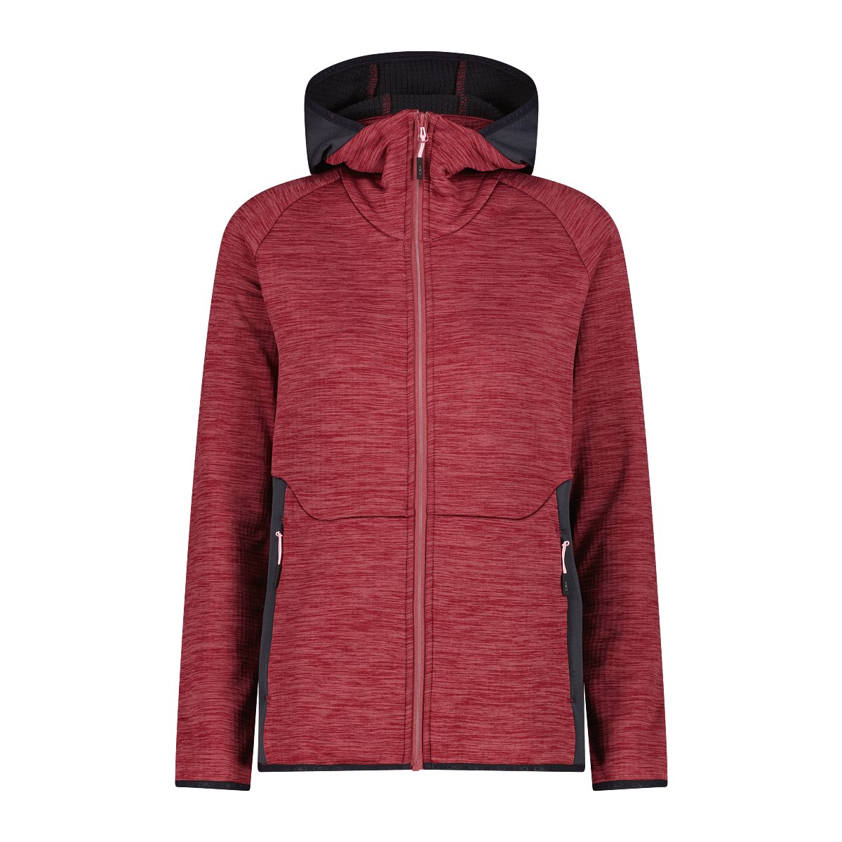 CMP Longsleeve WOMAN JACKET FIX HOOD PEONY MEL.