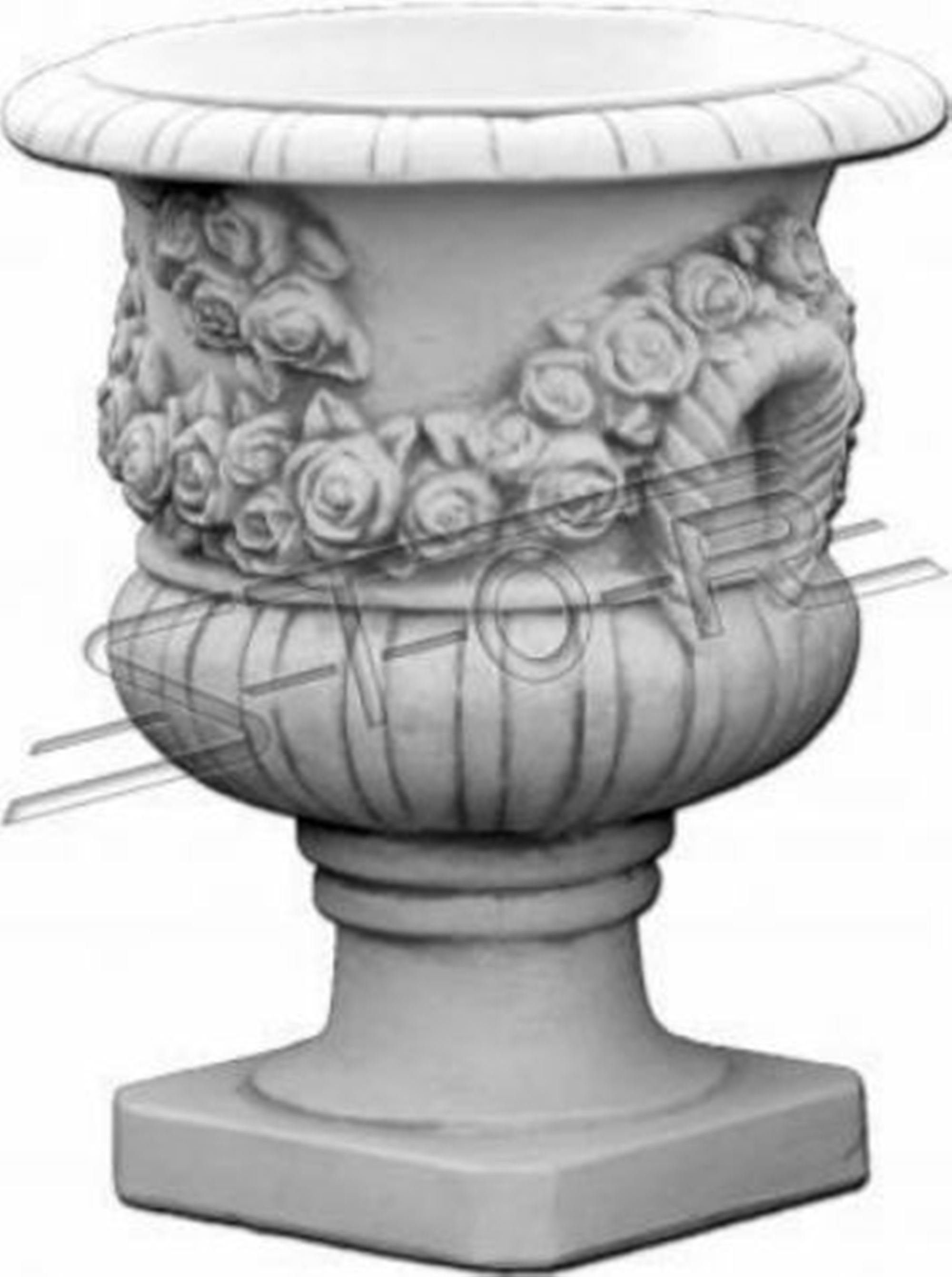 Gefäß Töpfe Figur Skulptur Planz S104059 JVmoebel Blumentopf Top Gesicht Kübel Design Skulptur