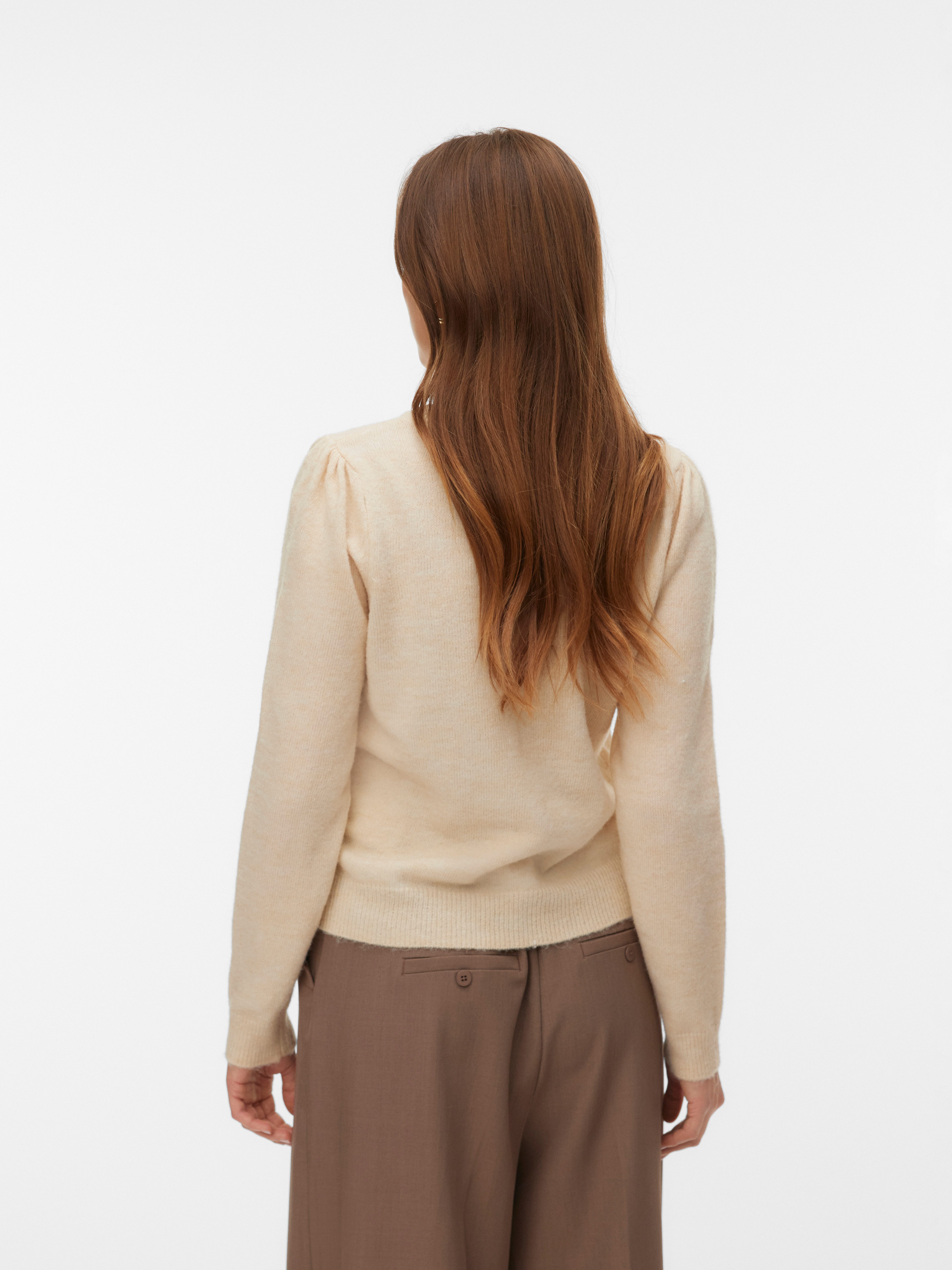 Vero Moda Wollpullover VMFIORELLA EMB LS O-NECK SHORT PULL BOO mit Blumenst günstig online kaufen