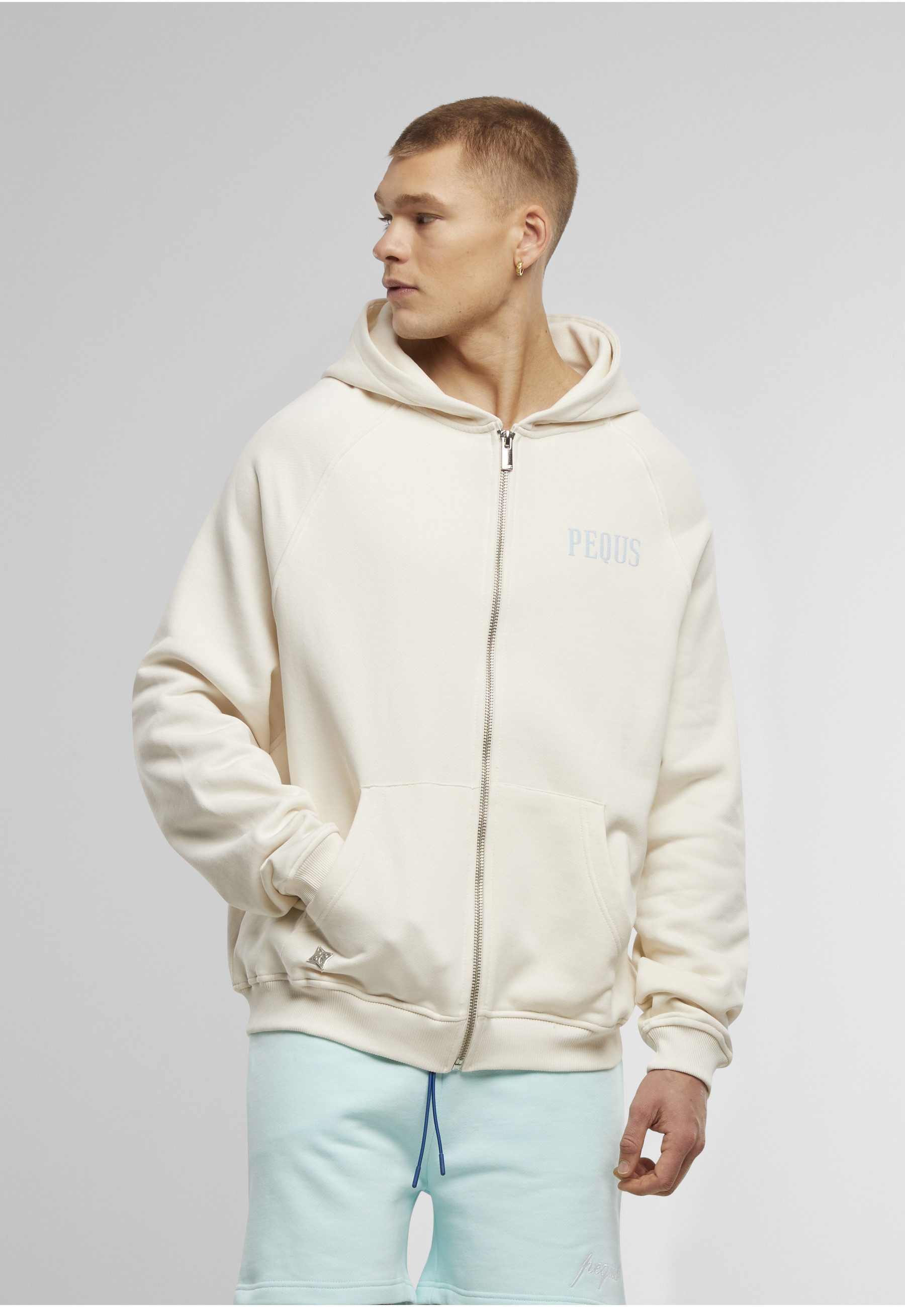 PEQUS Sweatjacke PEQUS PEQUS Back Logo Zip-Hoodie