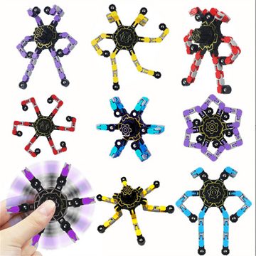 XDeer Fingerpuppe DIY Roboter Gyro Fingertip Mechanische Gyro Verschiedene, Lernspielzeug Stressabbau Fluoreszierende Kette